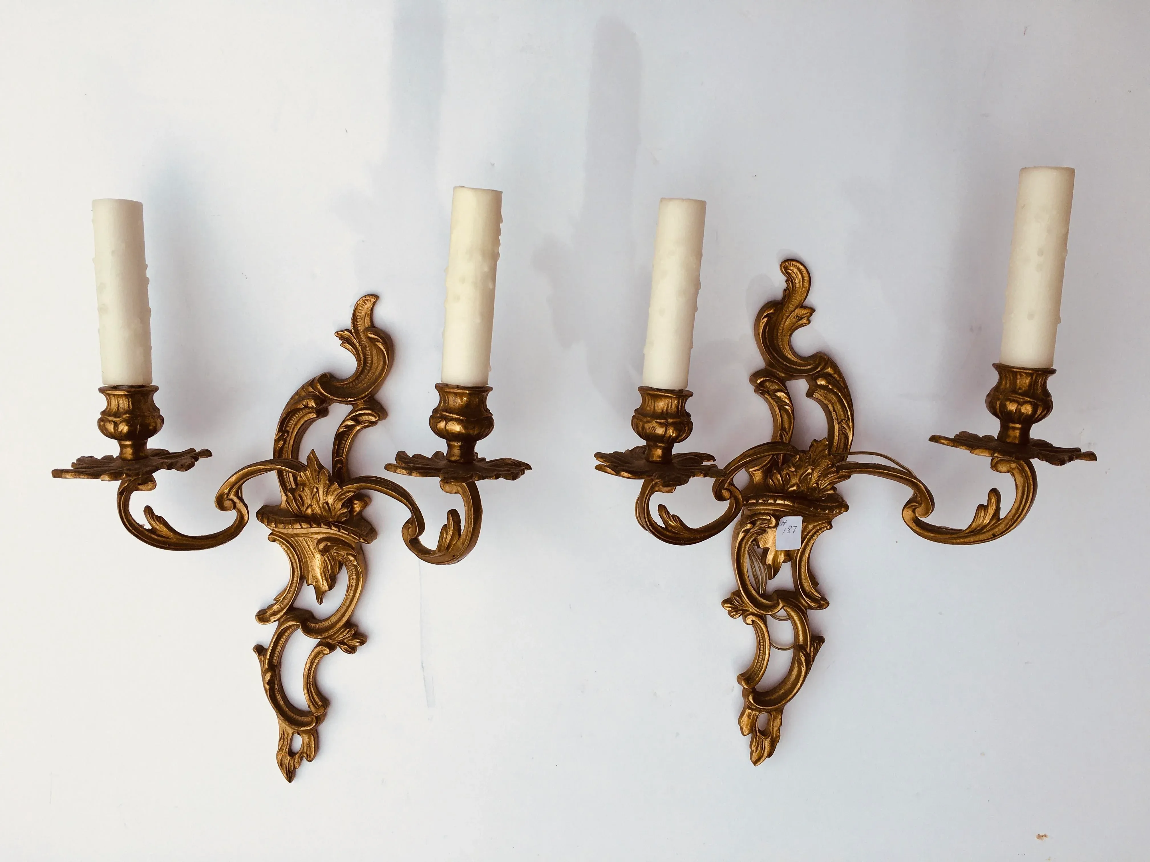 Pair of French Bronze Sconces