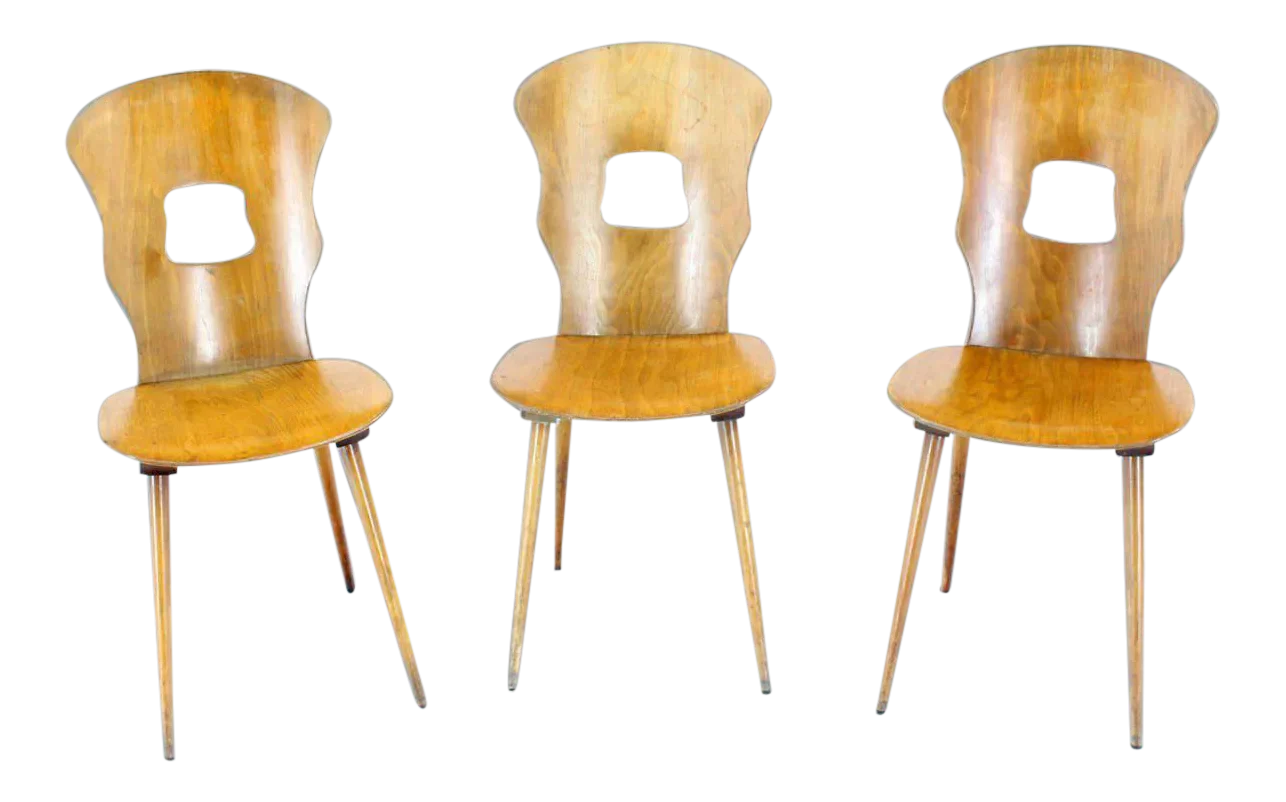 Danish Modern Molded Plywood Chairs Set of 3 Chairish