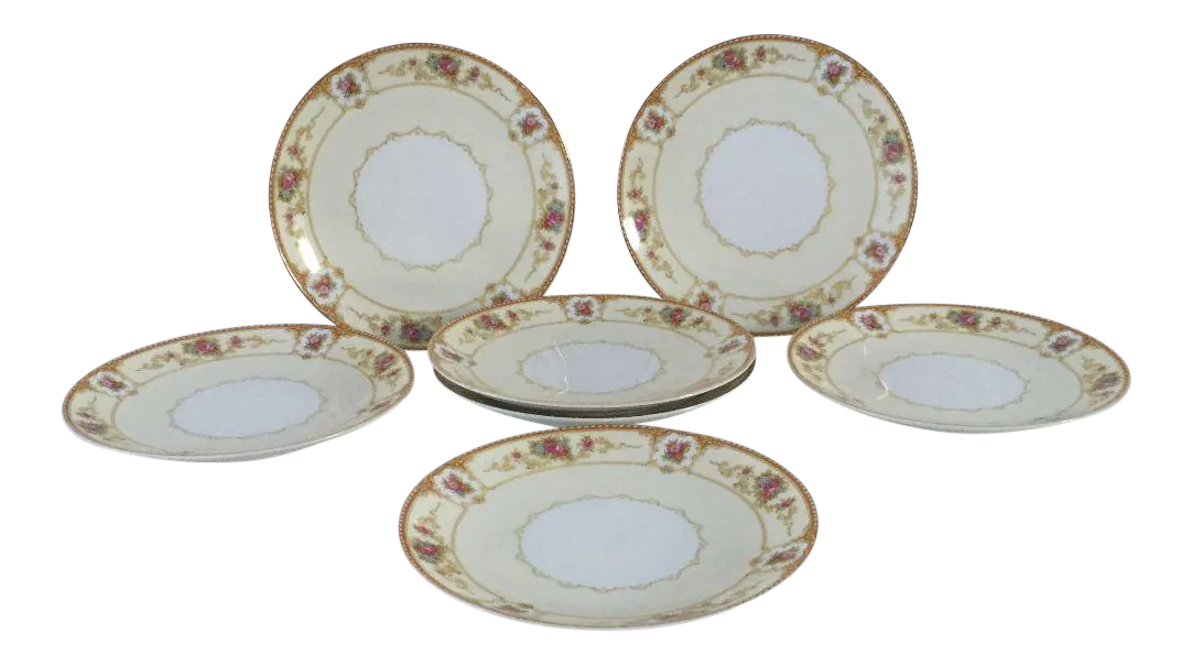 Vintage Noritake Floral Dessert Plates Set of 7 Chairish