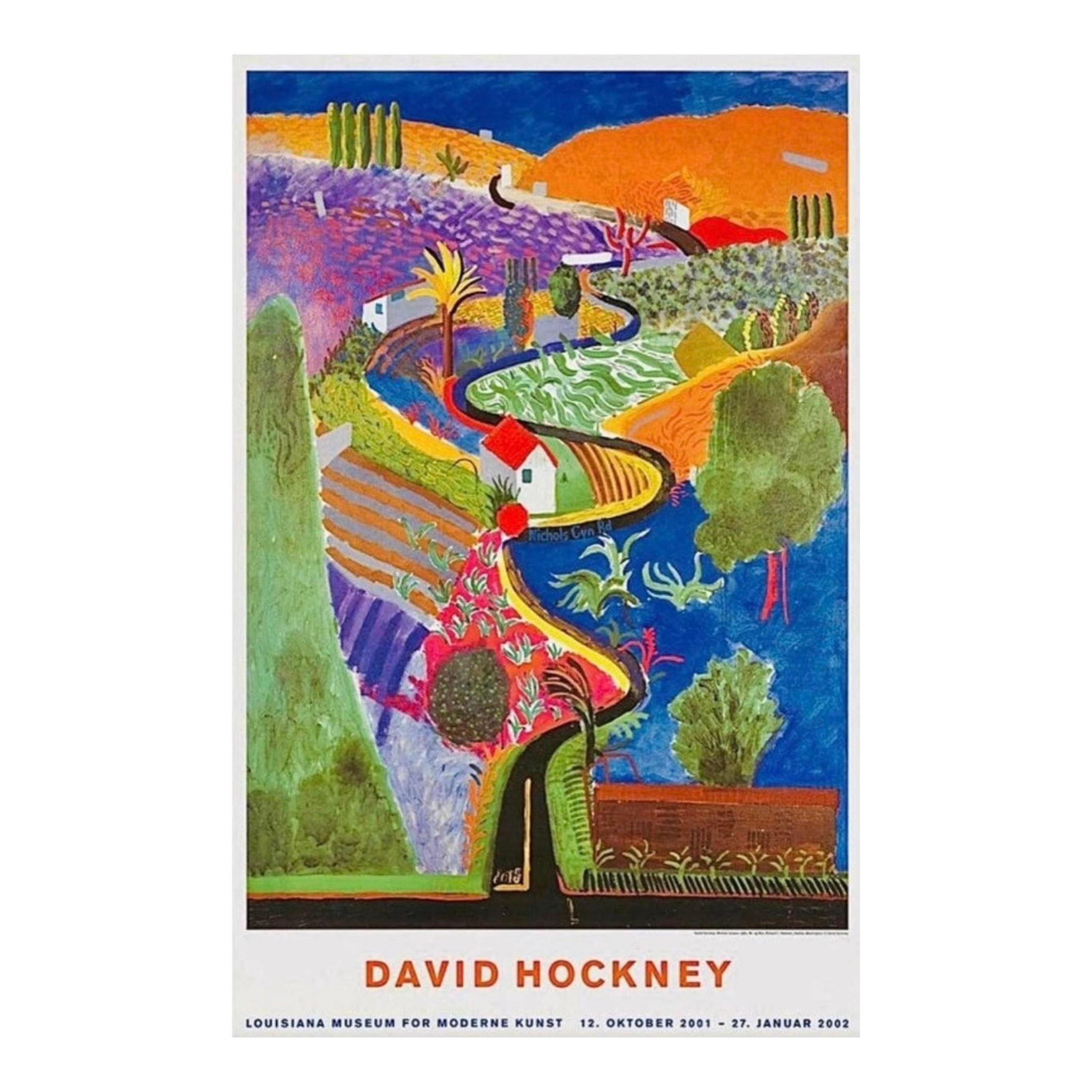 Original David Hockney Nichols Canyon Exhibition Poster Denmark