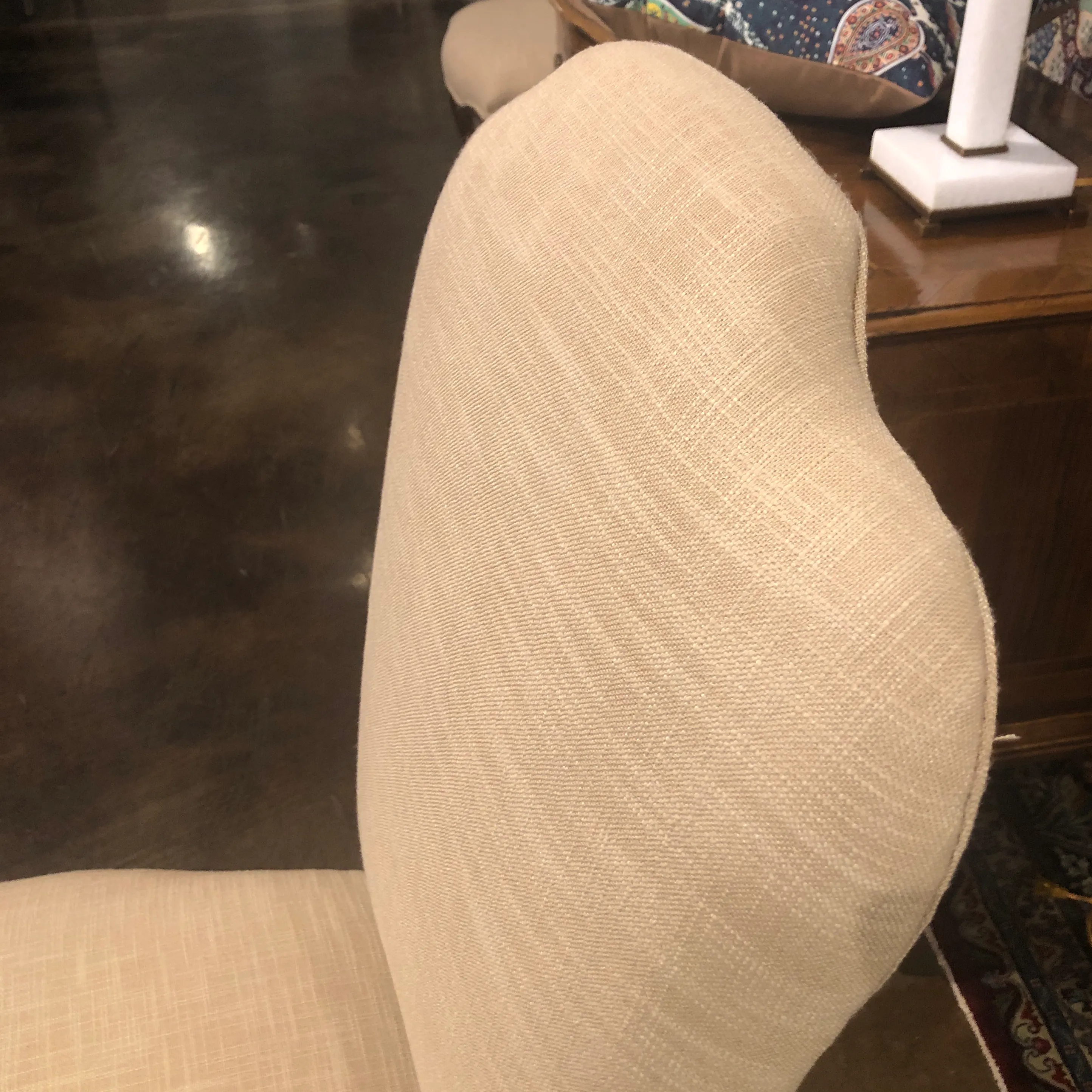 1990s Italian Hand-Carved Walnut Side Chair