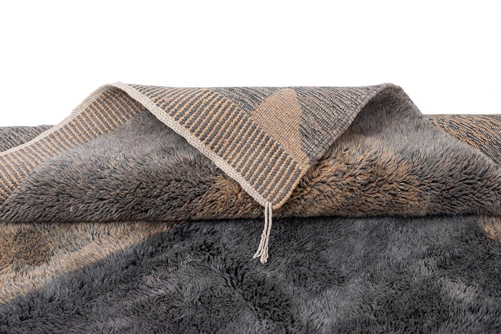 Absatract Hand-Knotted Wool Rug by Azele Studio