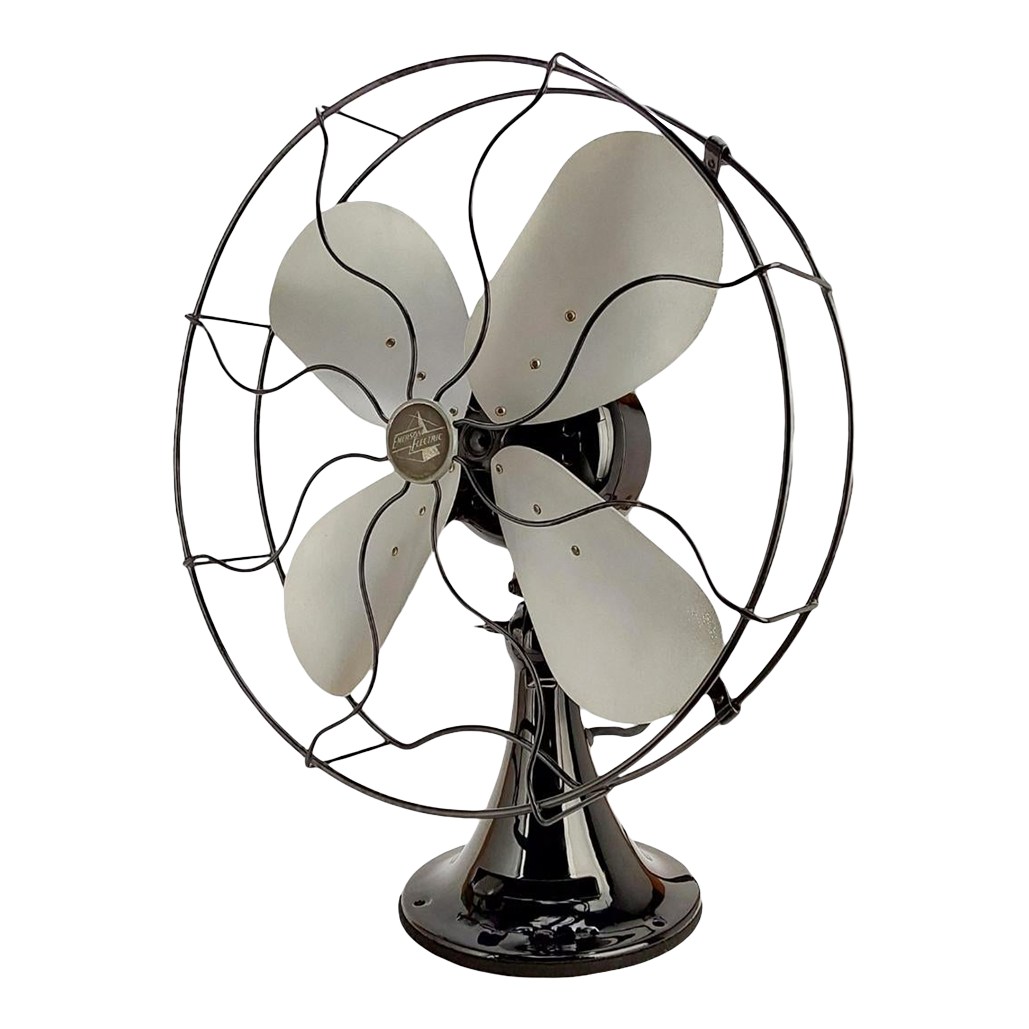 Restored 1940's Emerson Model 79648-Ak Oscillating Desk Fan | Chairish