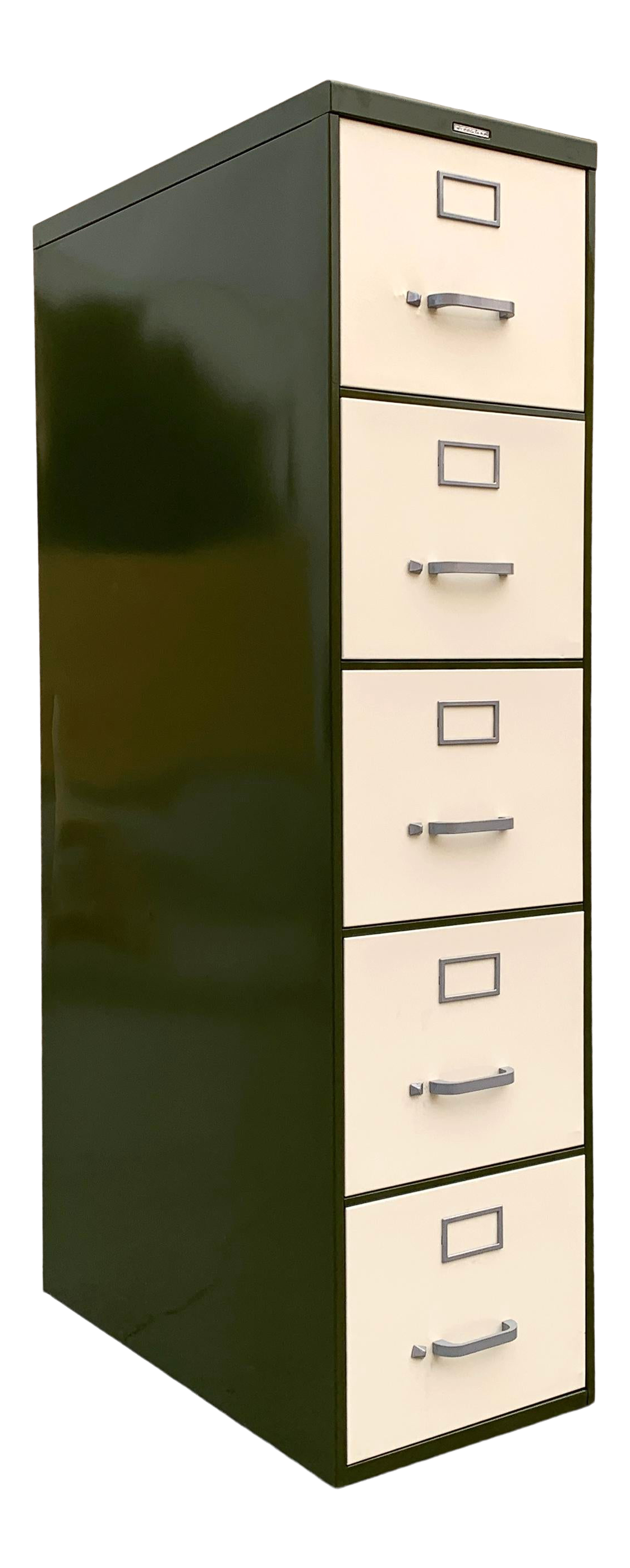Mid Century Steelcase File Cabinet Refinished In Pearl And Army Green Chairish