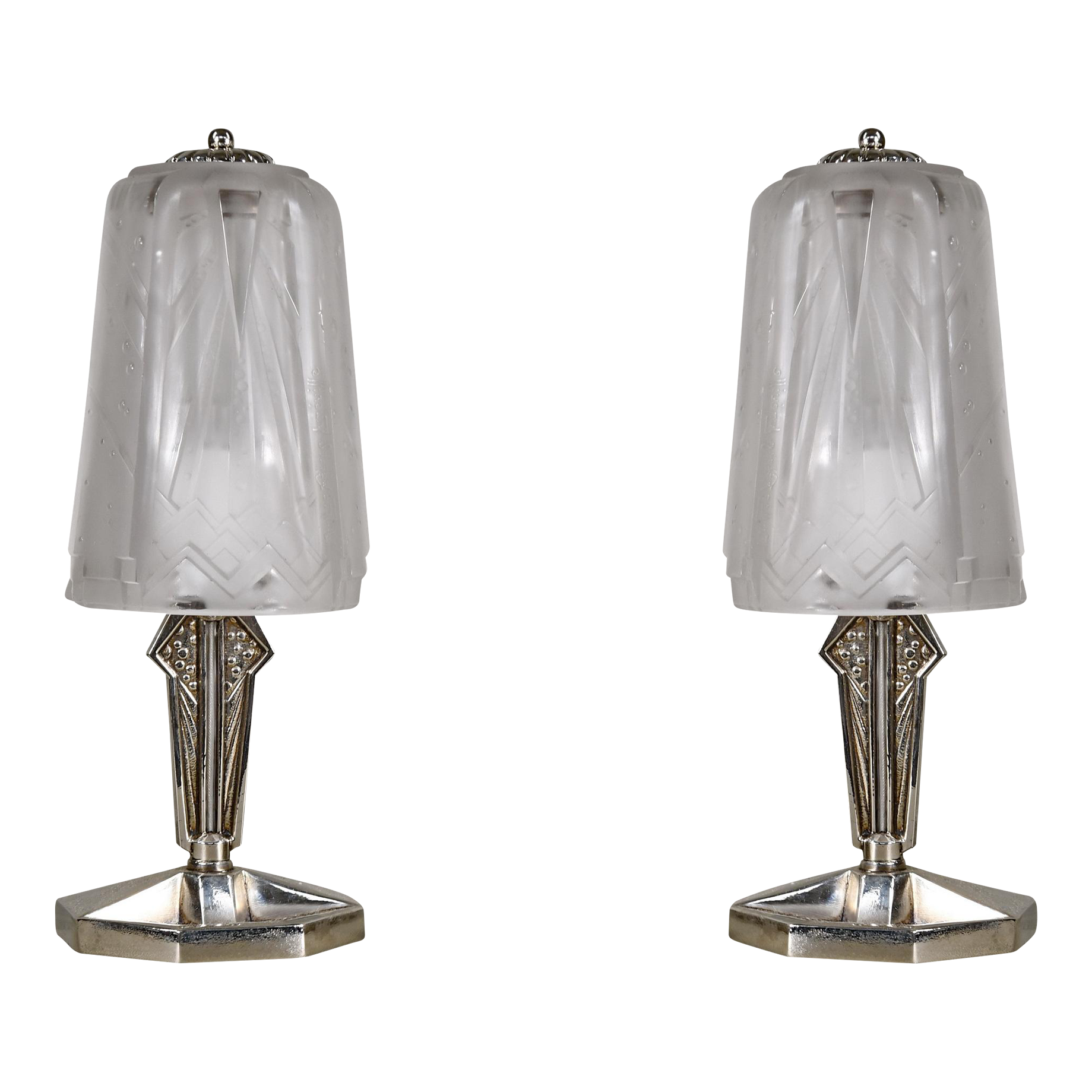 French Art Deco Table Lamp by Muller Freres 1930s a Pair Chairish
