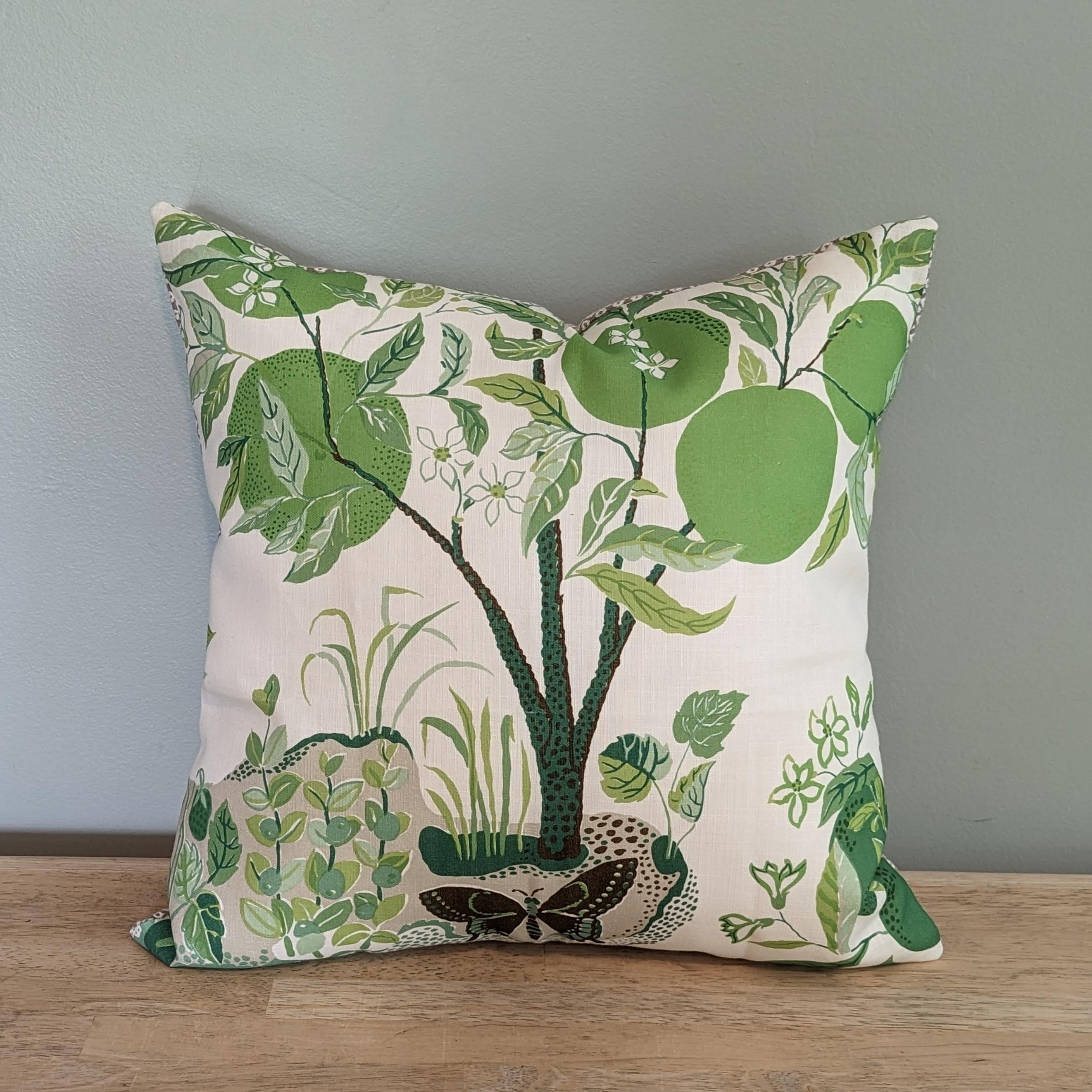 Schumacher Citrus Garden Outdoor Pillow Cover in Leaf Chairish