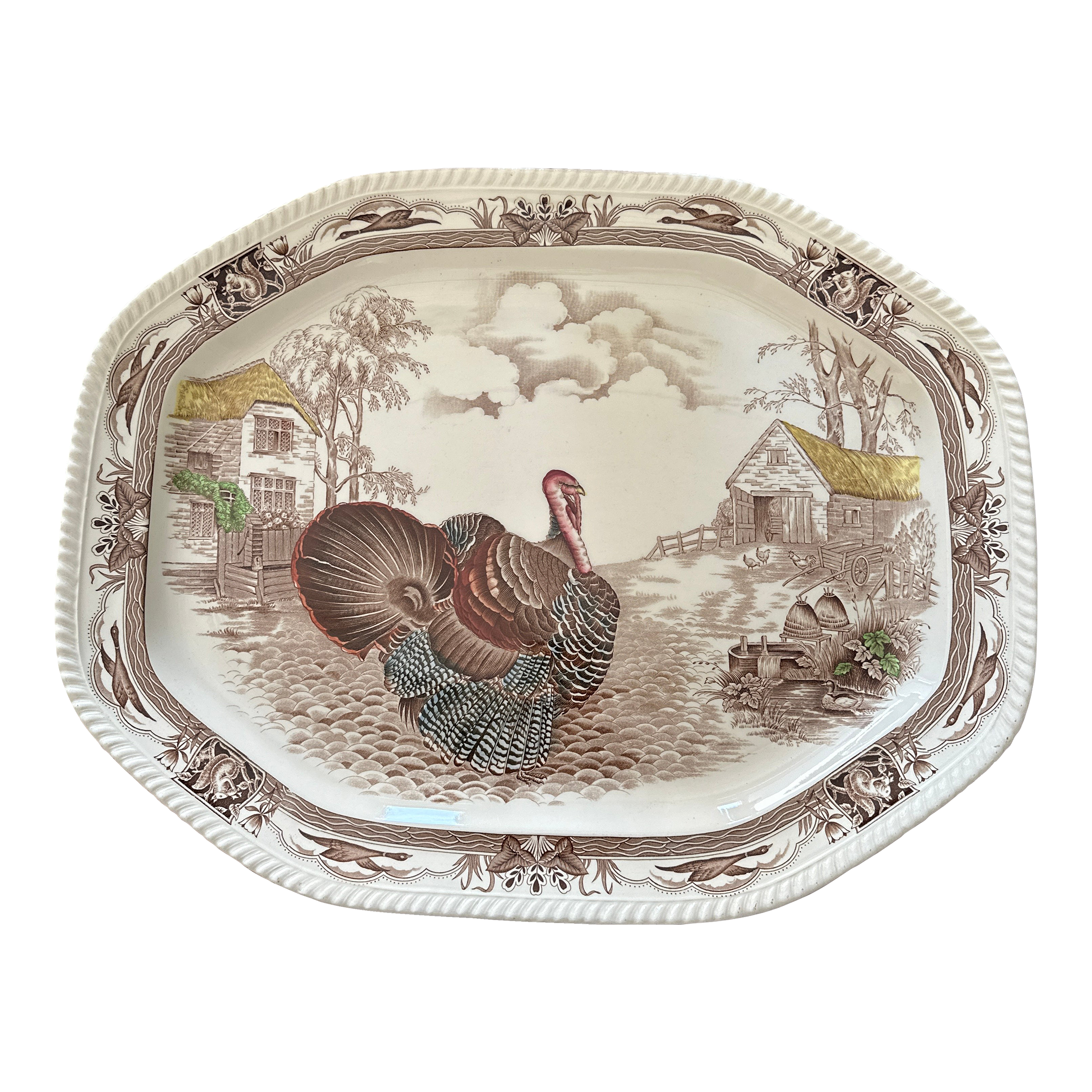 English Johnson Turkey Platter Chairish