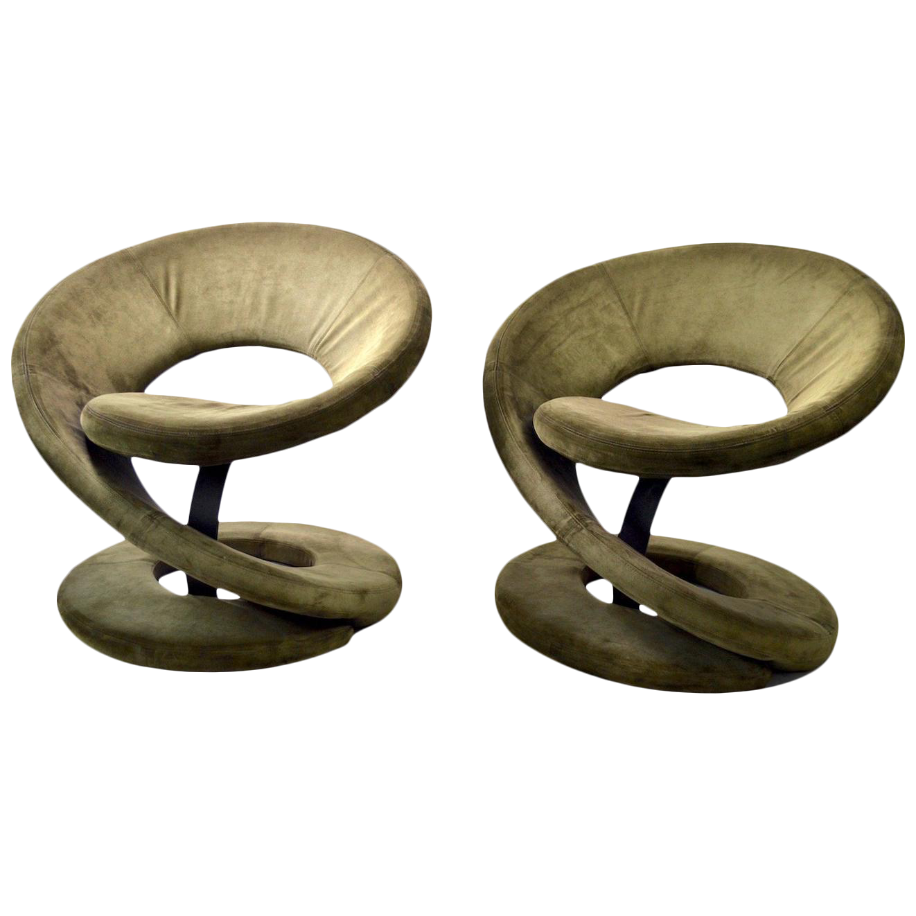 Pair Of Postmodern Twist Chairs By Quebec 69 Jaymar Furniture