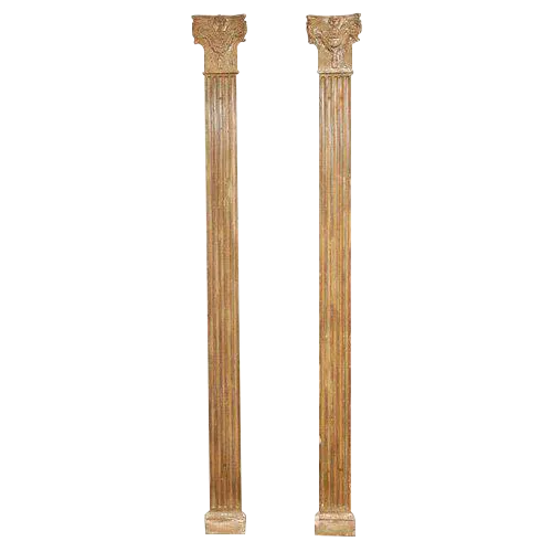 Decorative of Wall Half Columns A Pair Chairish