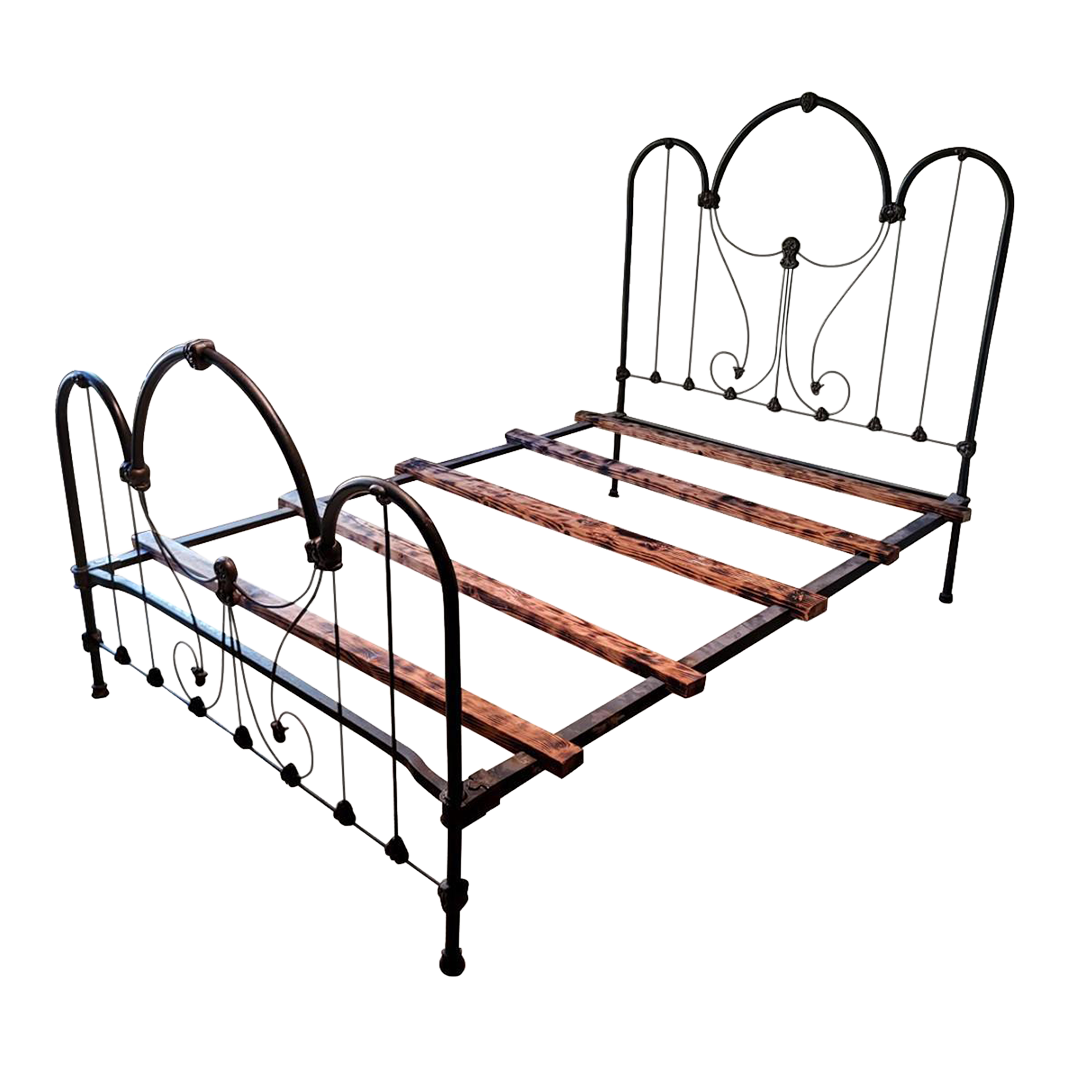 Mid 19th Century Antique Cast Iron Queen Bed Frame Chairish