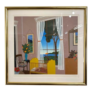 Thomas McKnight Yellow Cradle Serigraph Artist Proof | Chairish