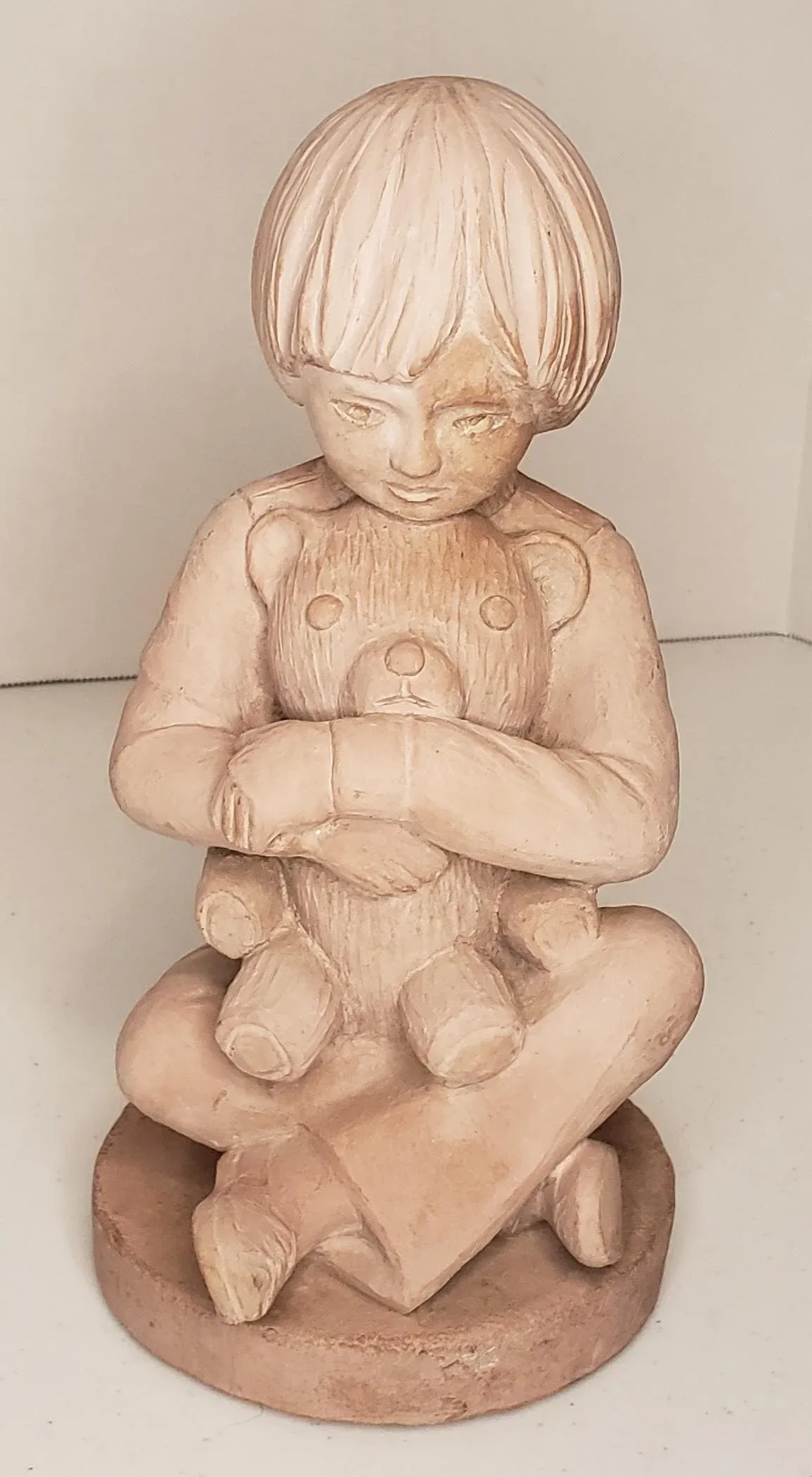 Vintage 1982 Austin Productions Sculpture Signed Hannon Child With