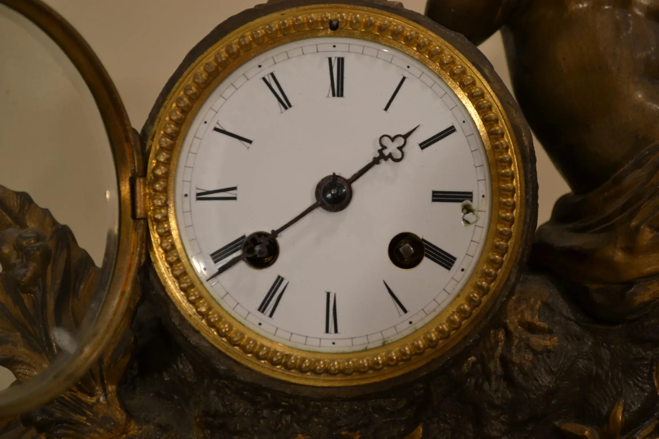 Antique Clock Late 19th Century Japy Freres Cherub Mantel | Chairish