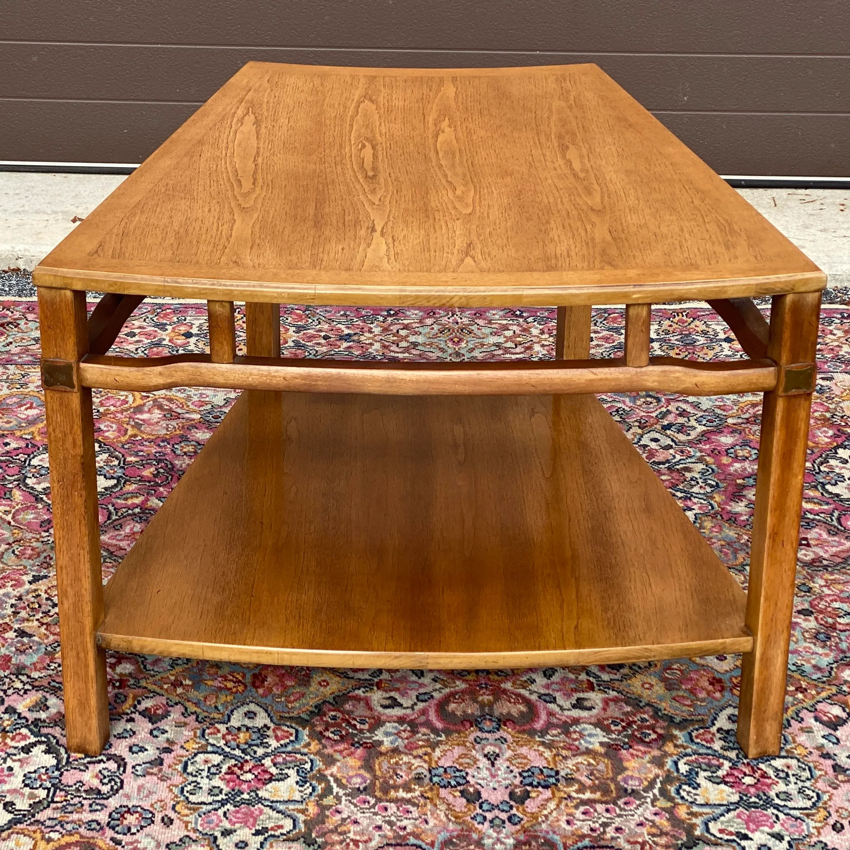 1960's Thomasville Tamerlane Wedge Shaped Side Table | Chairish