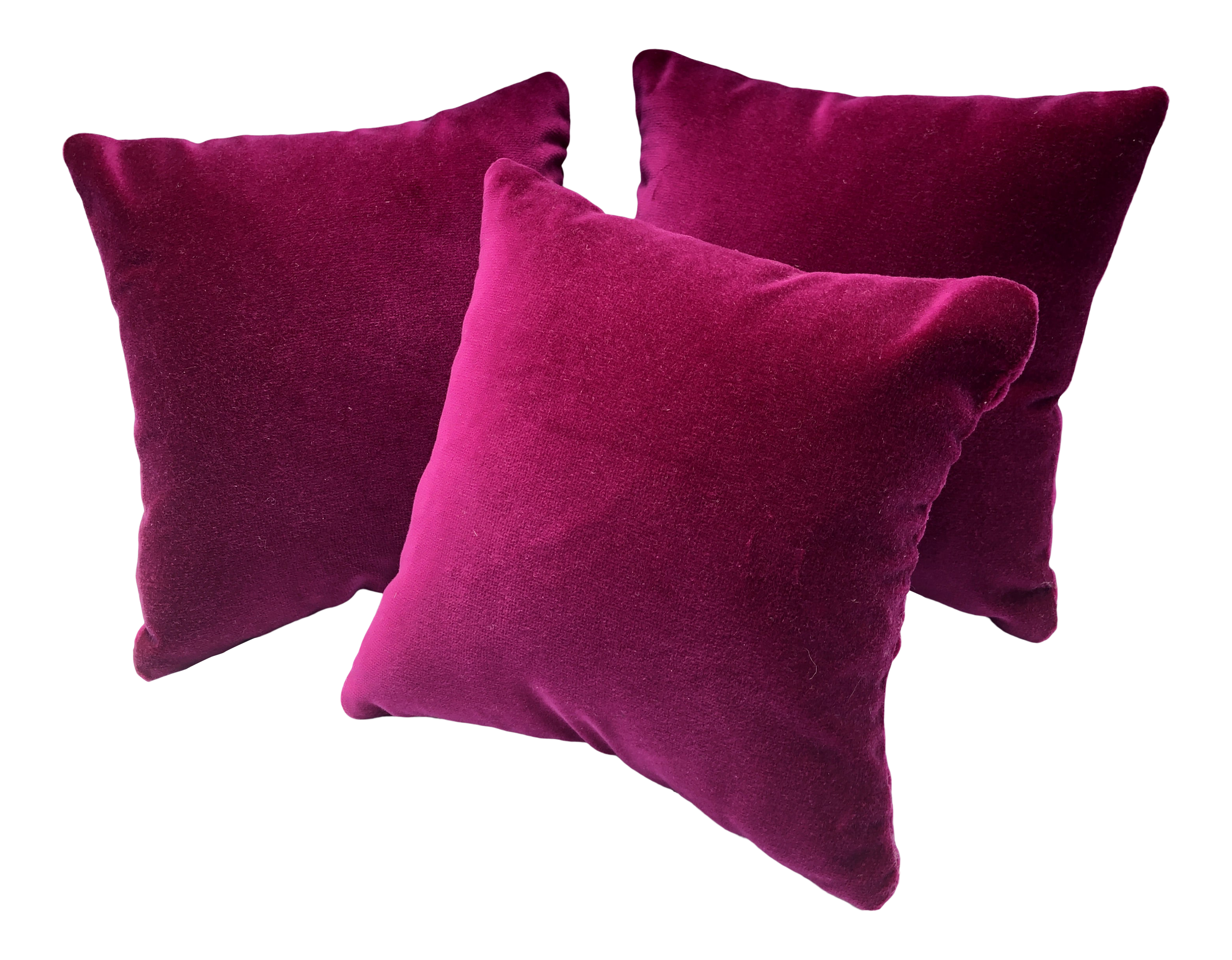 Modern Fuchsia Pink Baby Loves Designer Velvet 8 Pillows Set