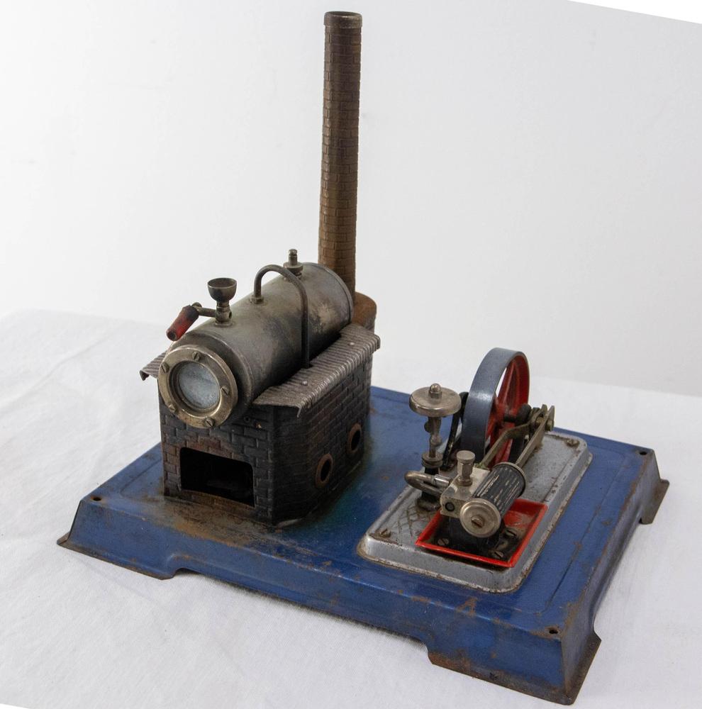 German Metal Sheet Steam Engine Toy from from Wilesco, 1960s