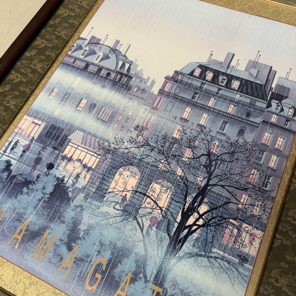 Hiro Yamagata, Rainy Paris, Print, 1980s, Framed | Chairish