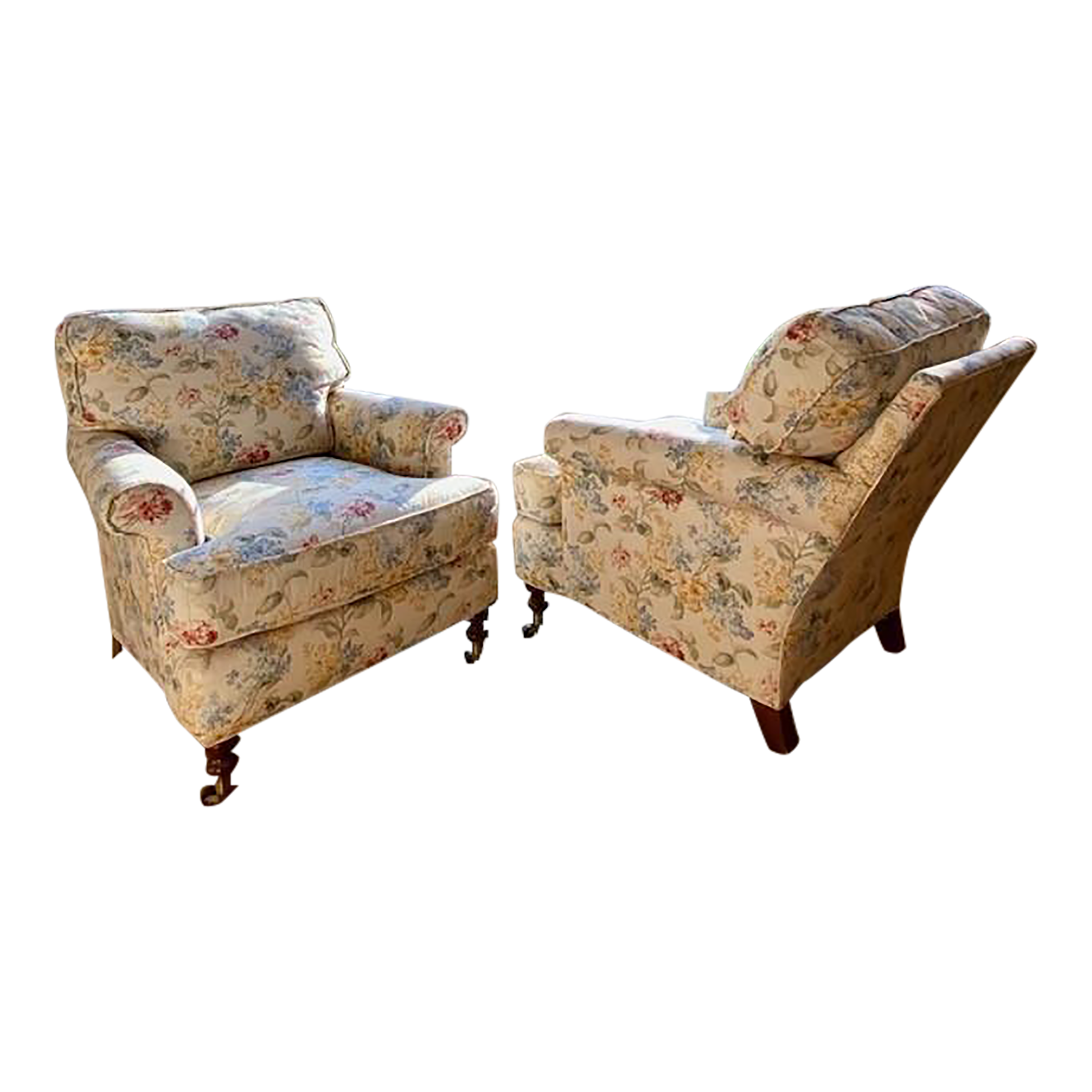 Pair of Floral Club Chairs by Lee Industries Chairish