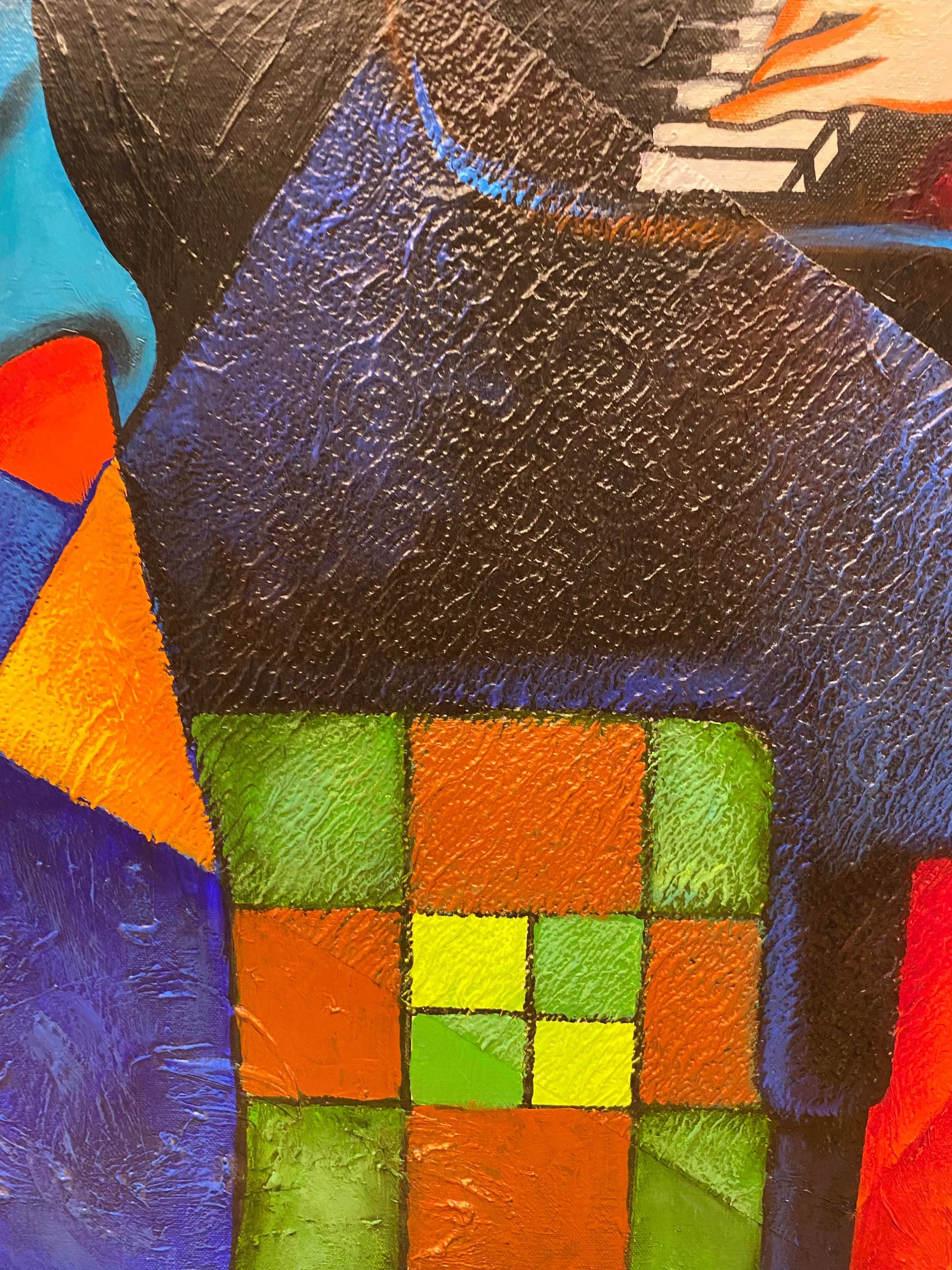 アート・デザイン・音楽 Painting oil on canvas 100cmx100cm Large Charles Lee Oil on Canvas Painting 