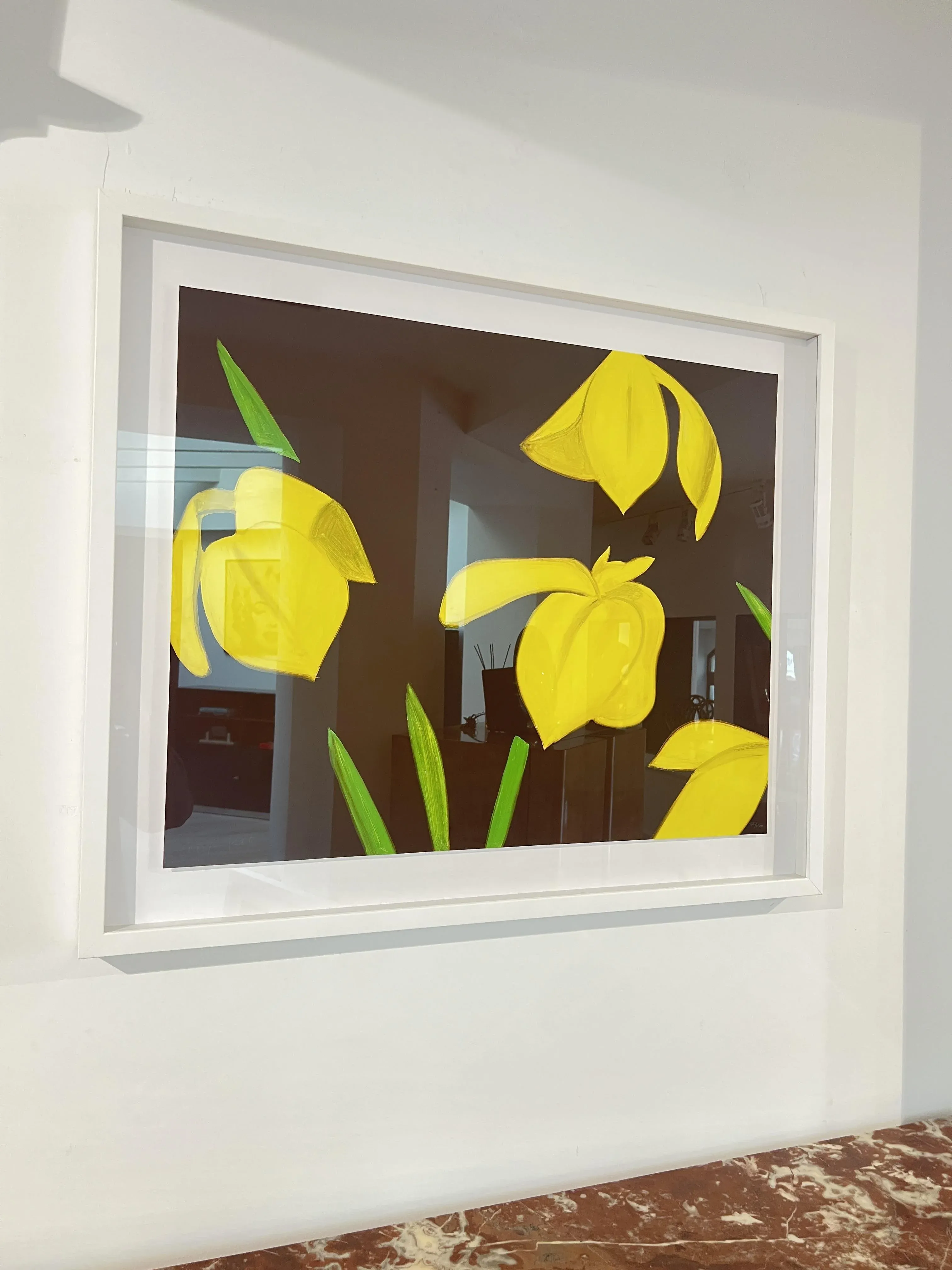 Alex Katz, Yellow Flags on Brown, 2023, Handsigned and Limited
