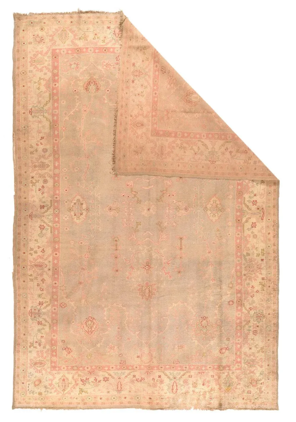 Antique Oushak Rug 8'1'' X 11'10'' | Chairish