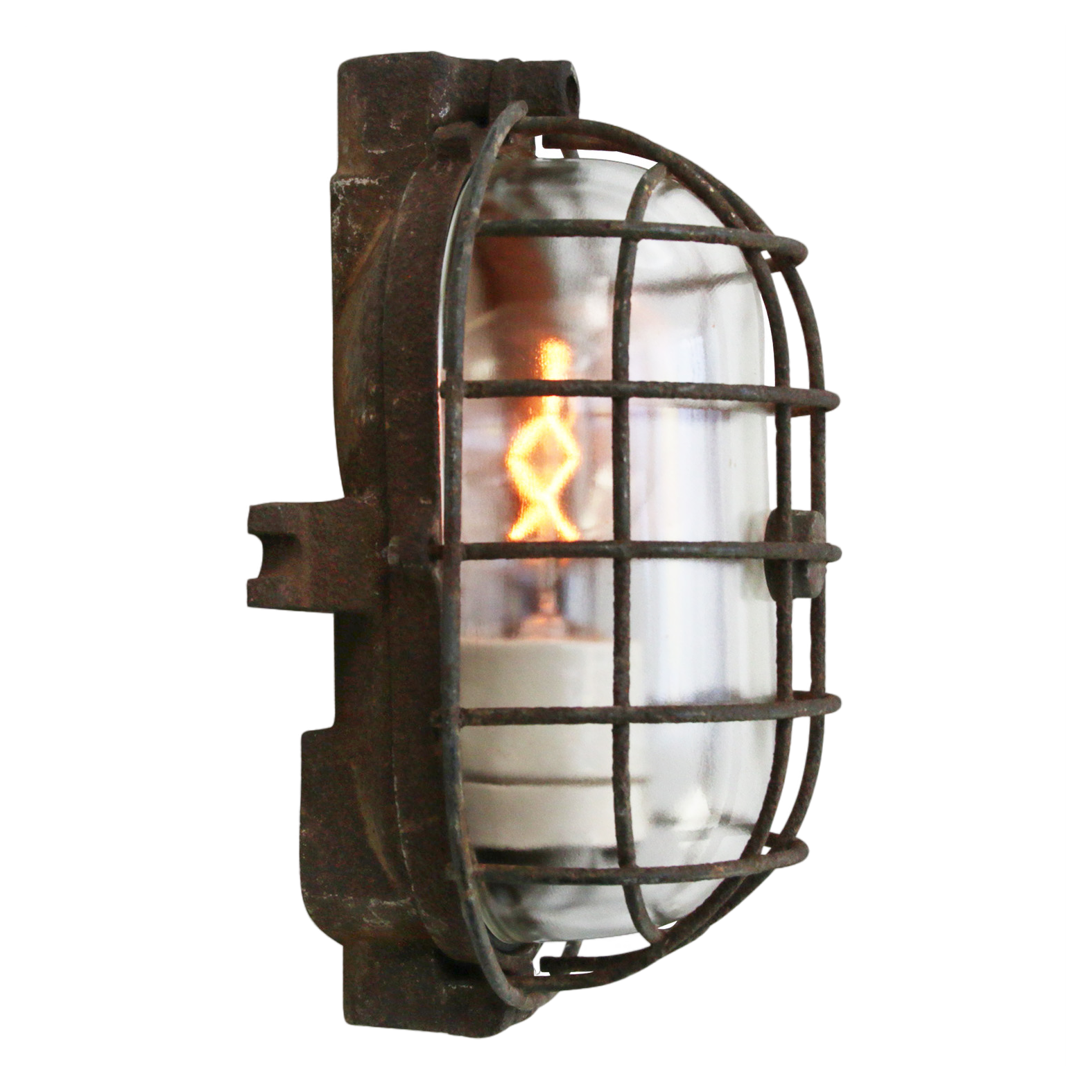 Vintage Industrial Cast Iron Wall Lamp Chairish