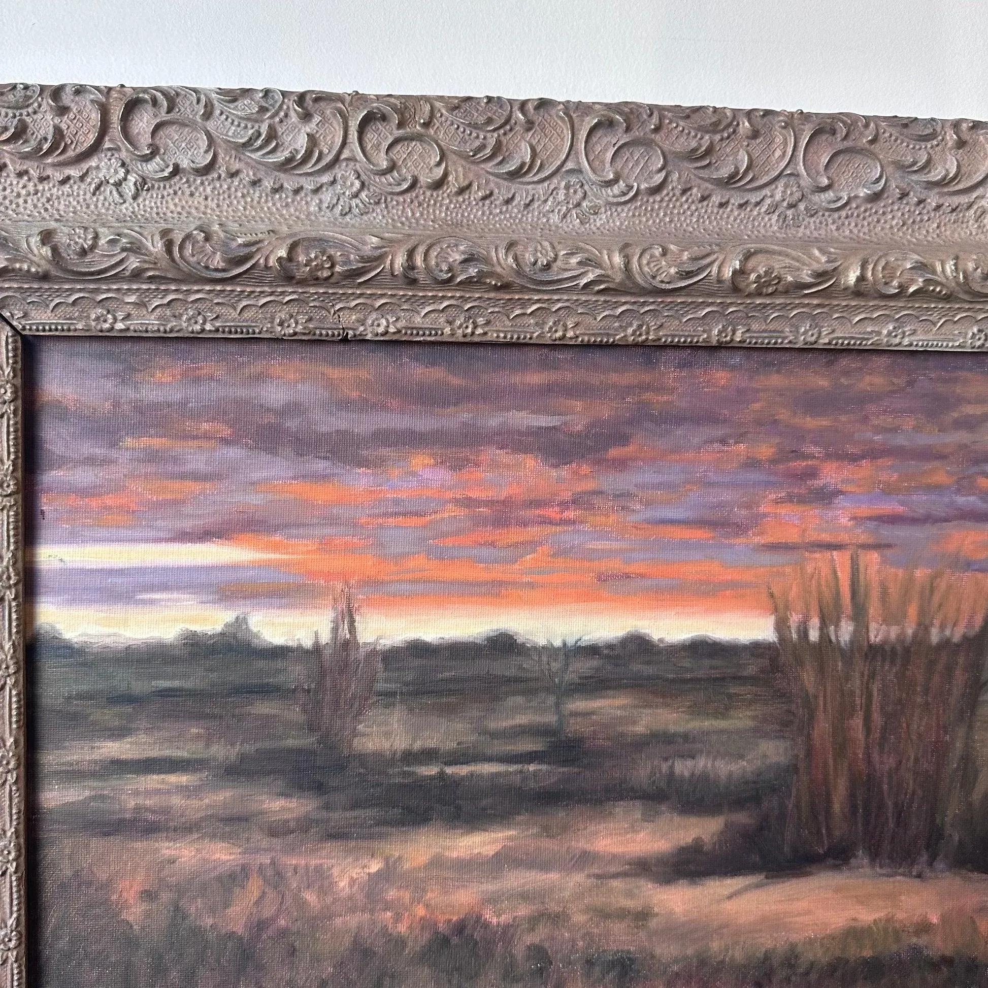 Framed Landscape Painting by Wny Artist Charlie Tripi