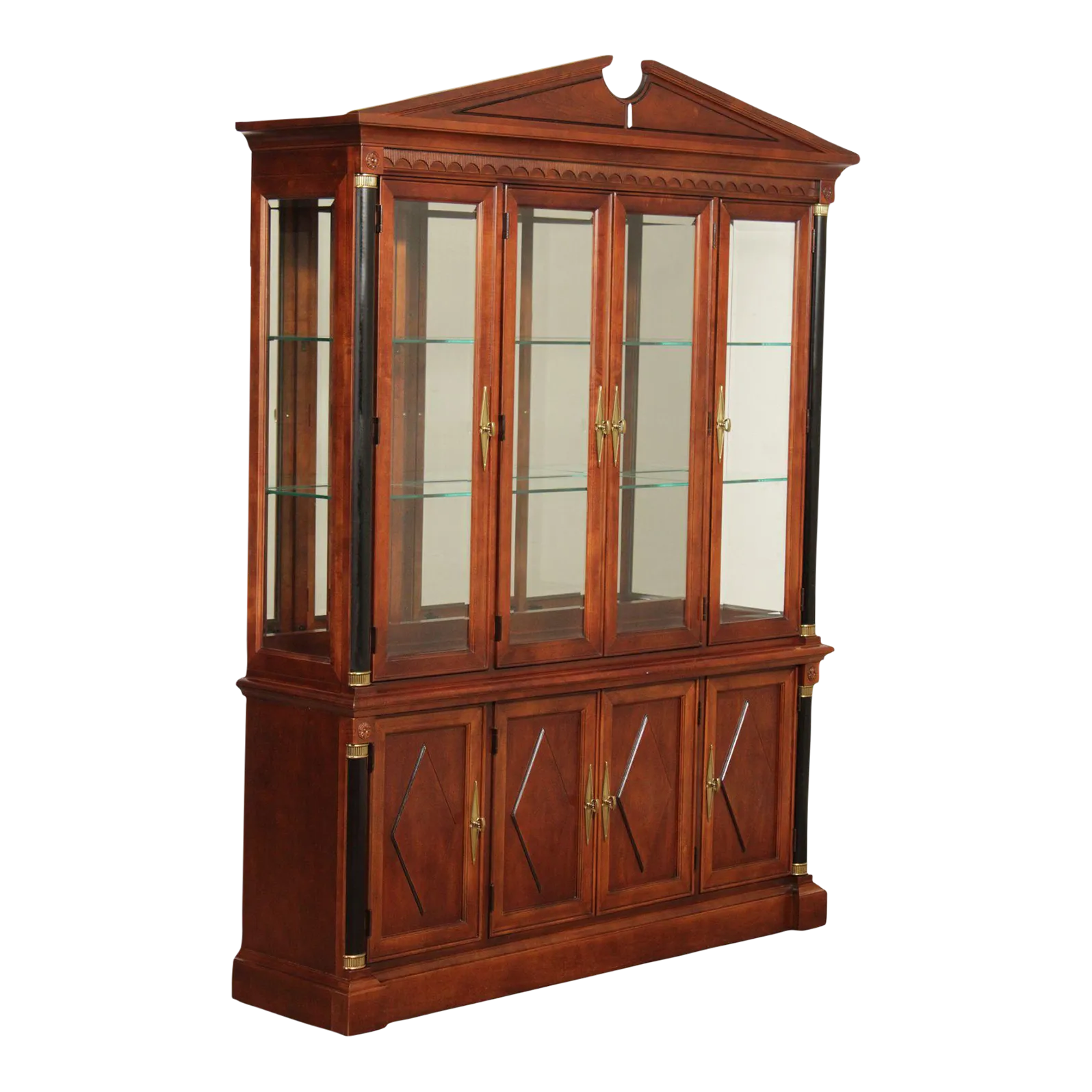 Stanley Furniture Neoclassical Style Cherry China Display