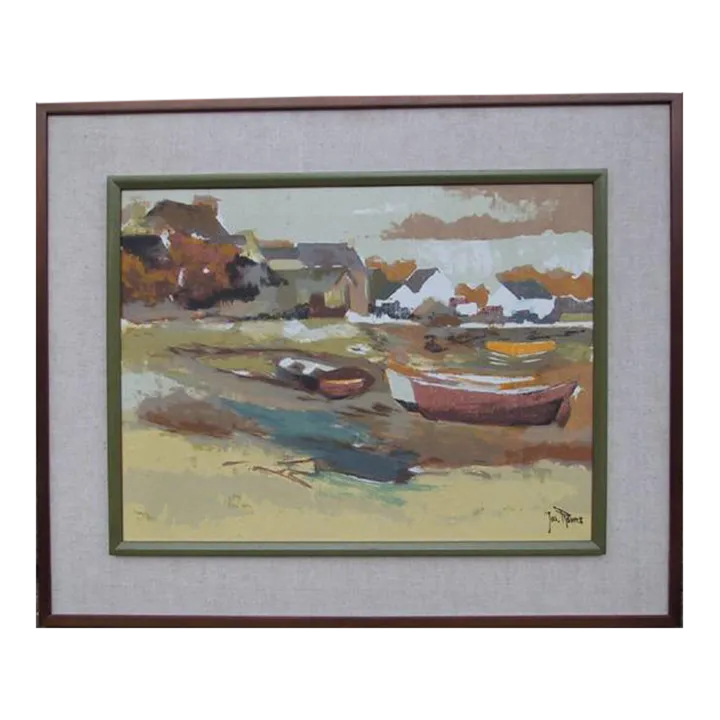 Seascape, Jos Rovers Screenprint on Canvas