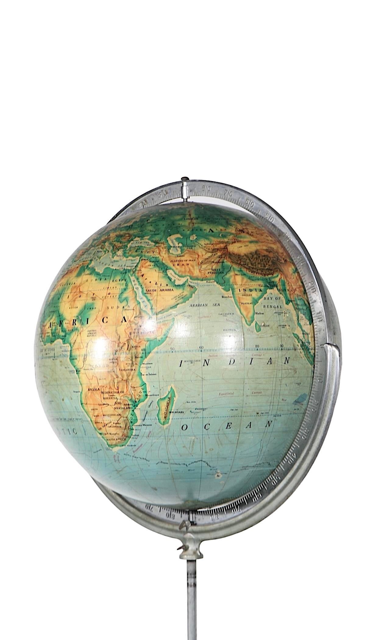 A.j. Nystrom World Globe on Stand | Chairish