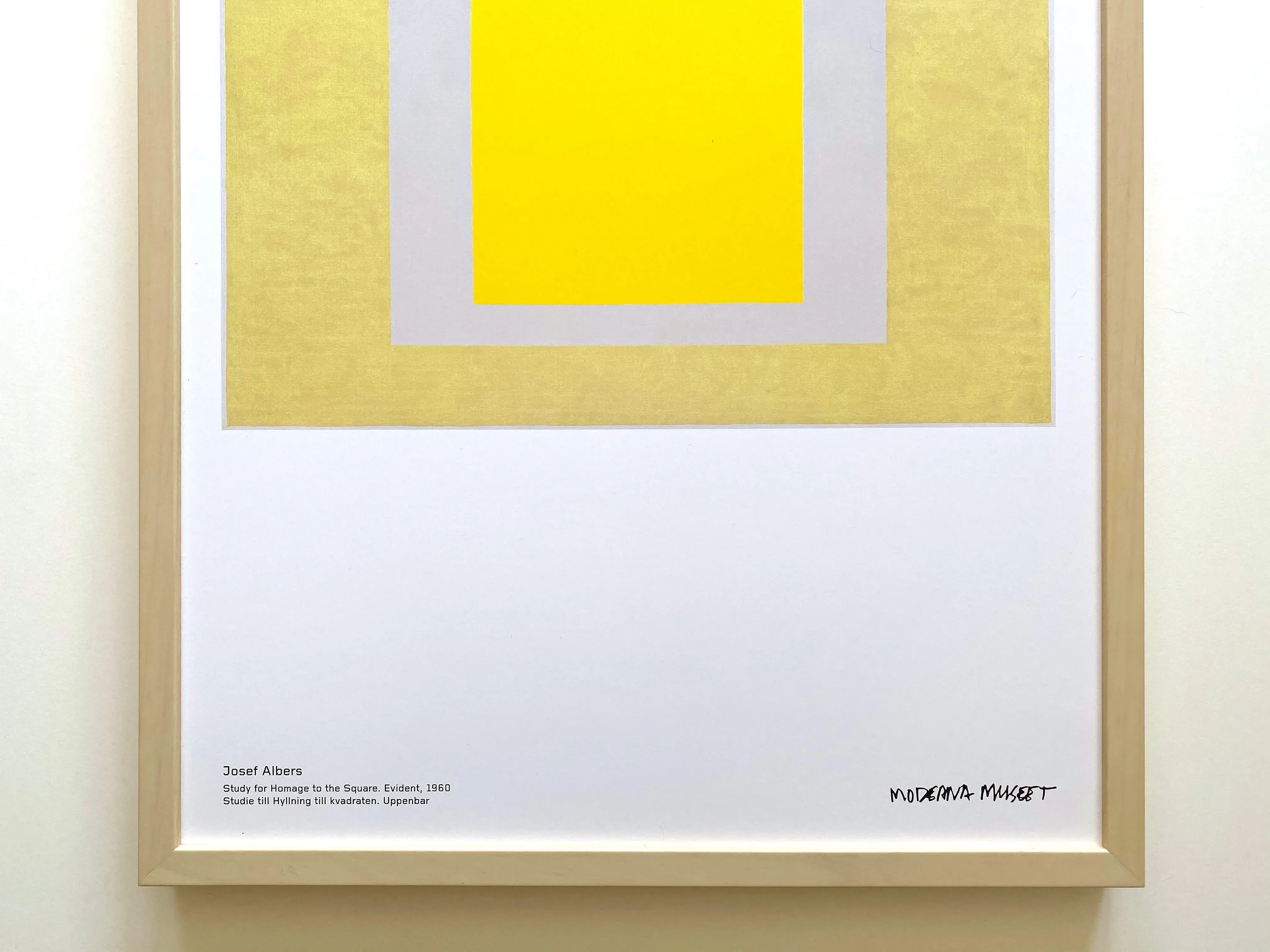 Josef Albers Modernist Lithograph Print Framed Museum Poster