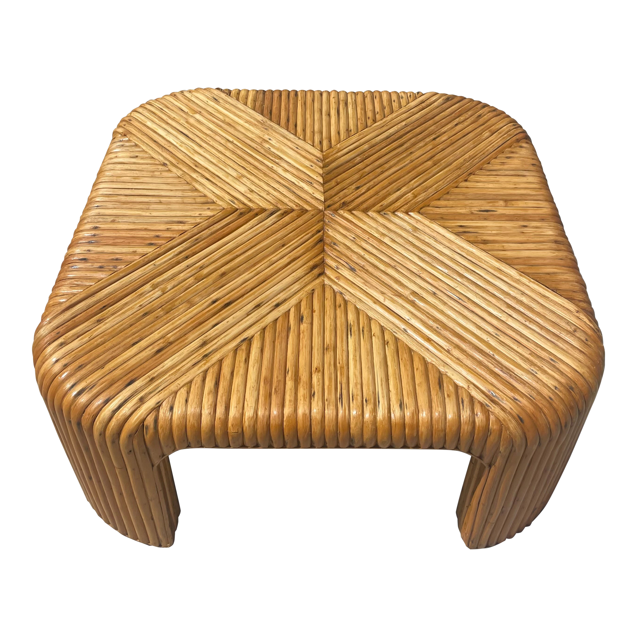 センターテーブル・ローテーブル Old Rattan Coffee Table Mid 20th Century Rattan Coffee Table | Chairish