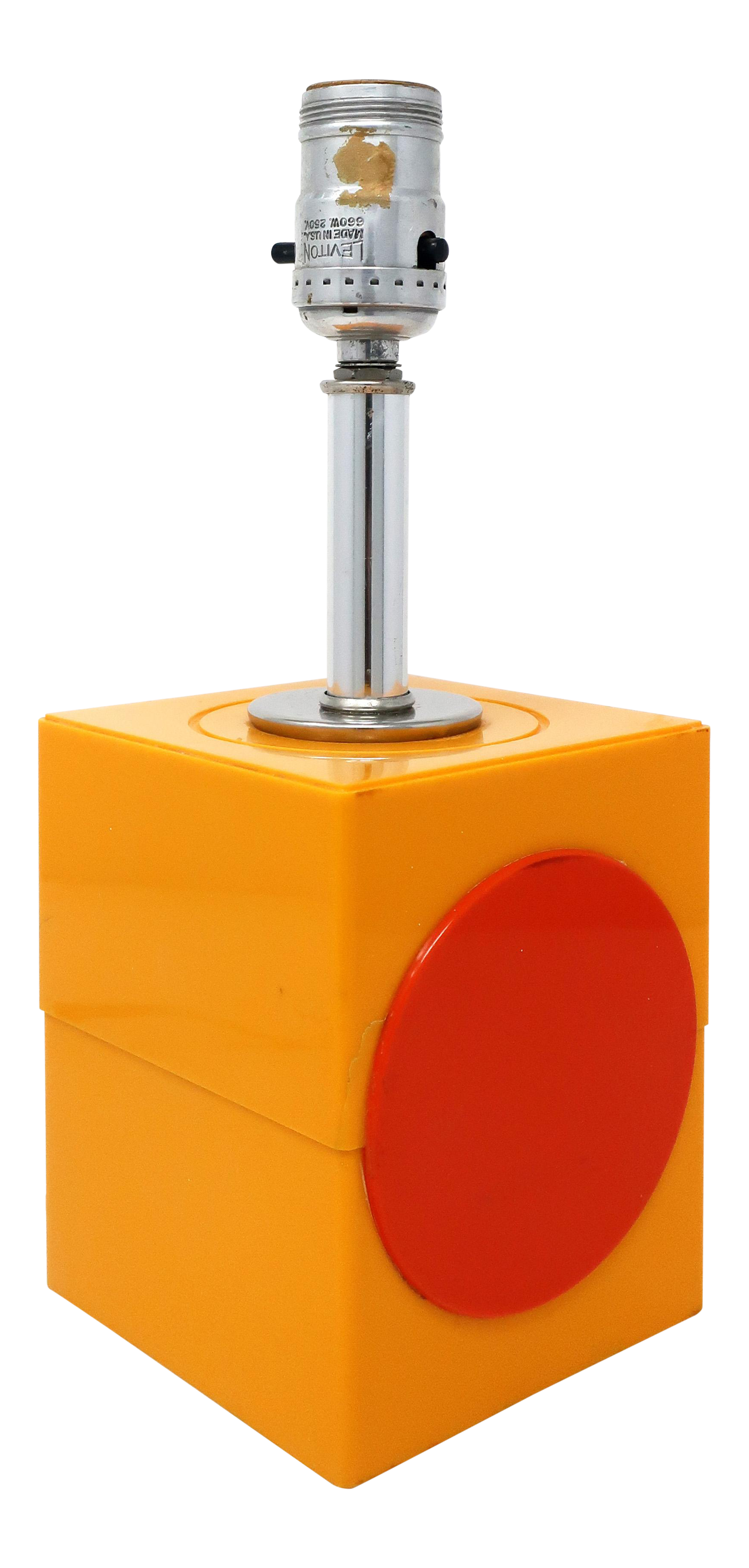vintage orange table lamp