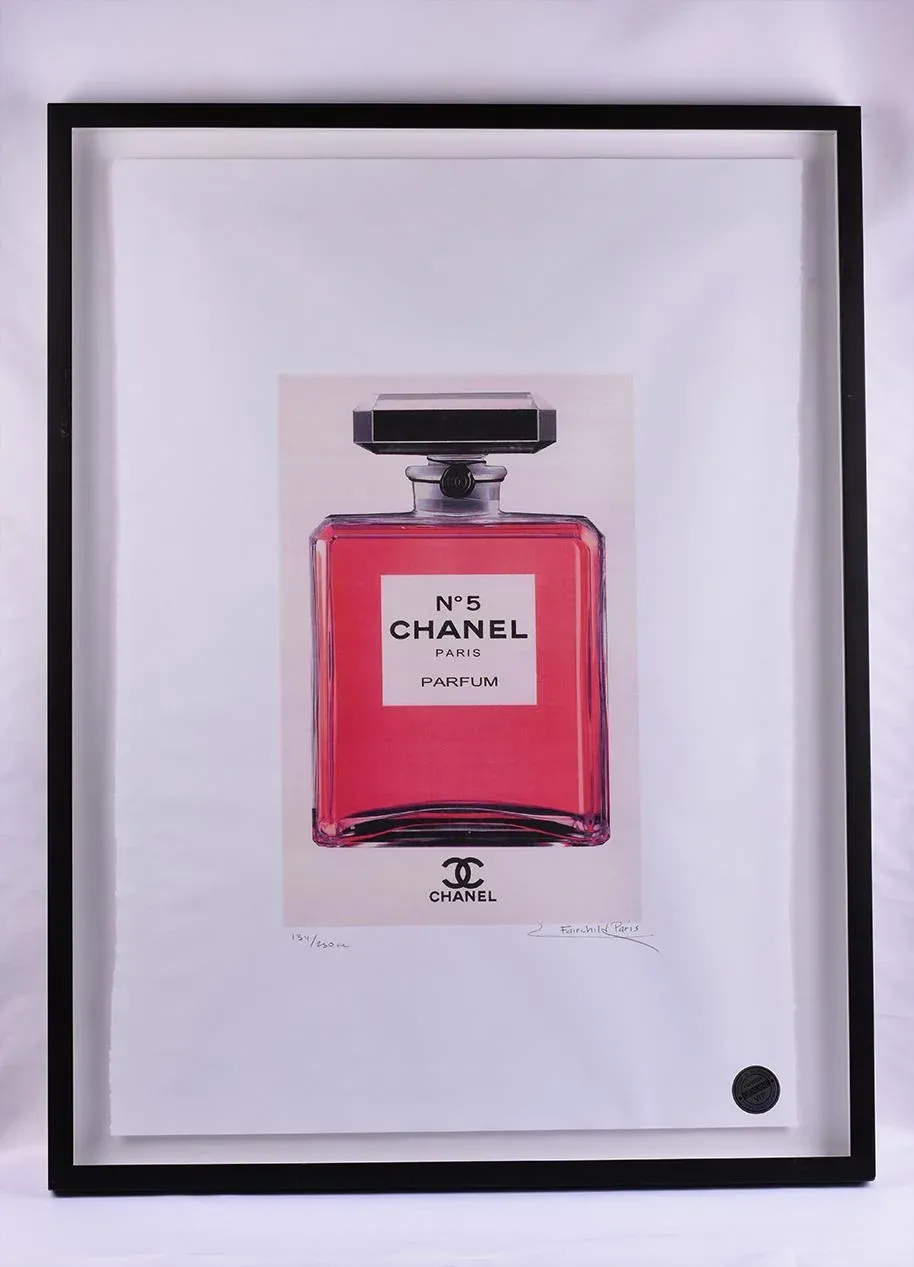 FAIRCHILD PARIS-NWT Framed Art-CHANEL with Flower