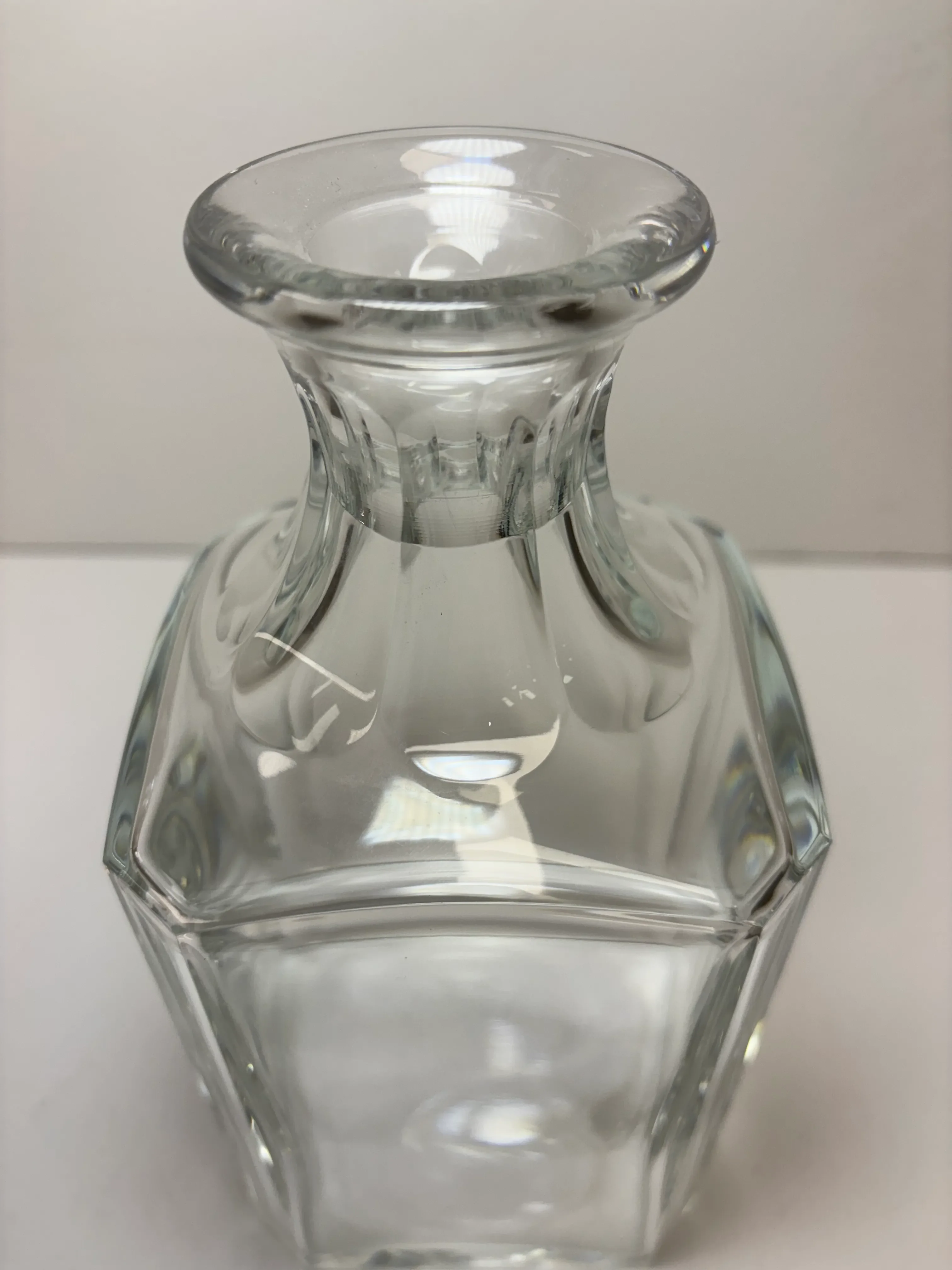 1980s Baccarat Crystal 'Perfection' Square Whiskey Decanter With