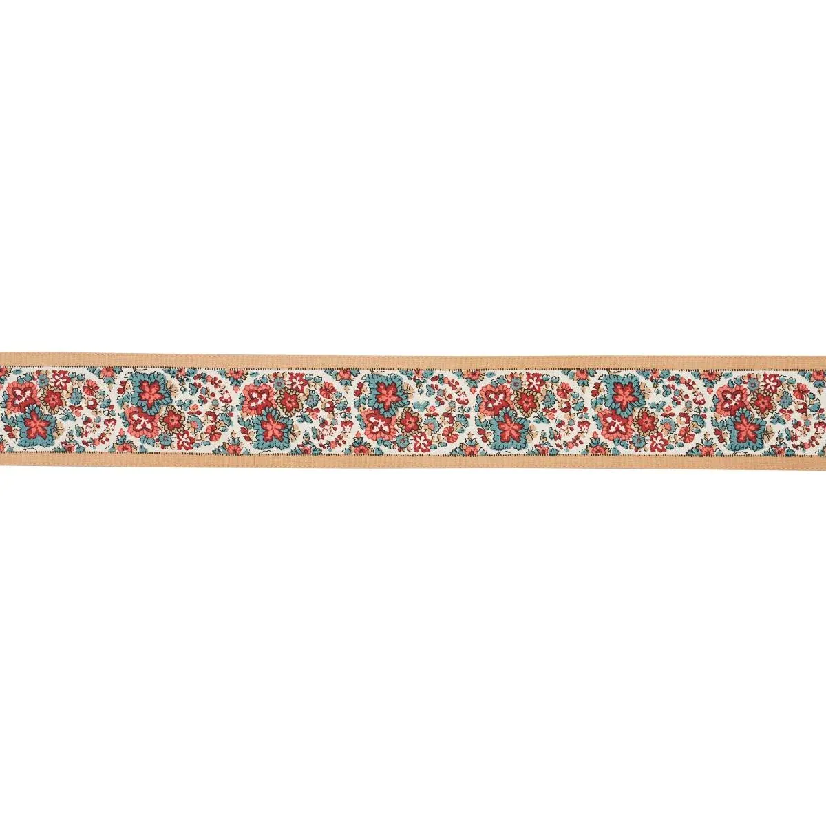 Schumacher Ines Paisley Trim In Mineral & Teal