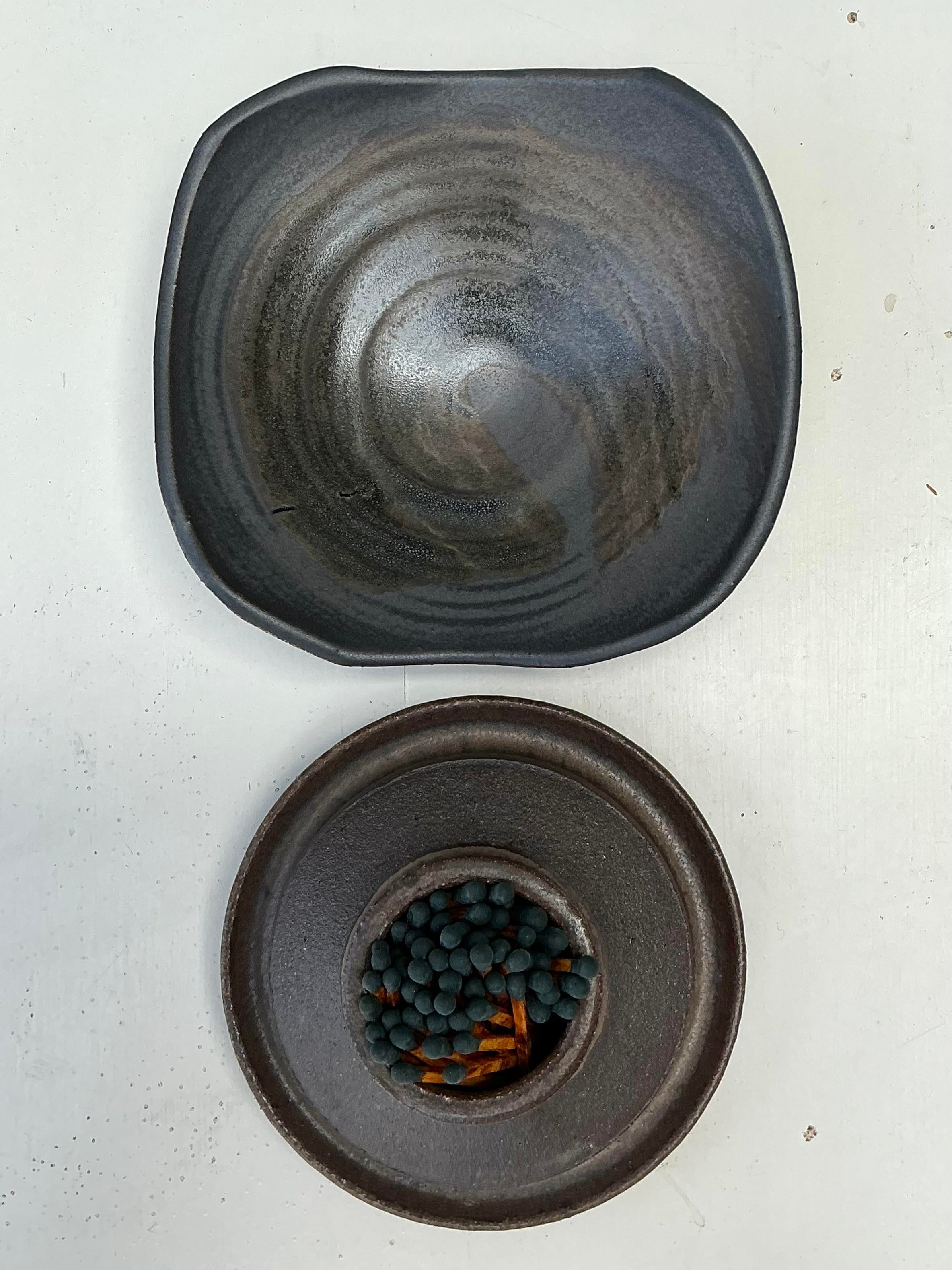 Vintage Original Studio Pottery Match Strike Set