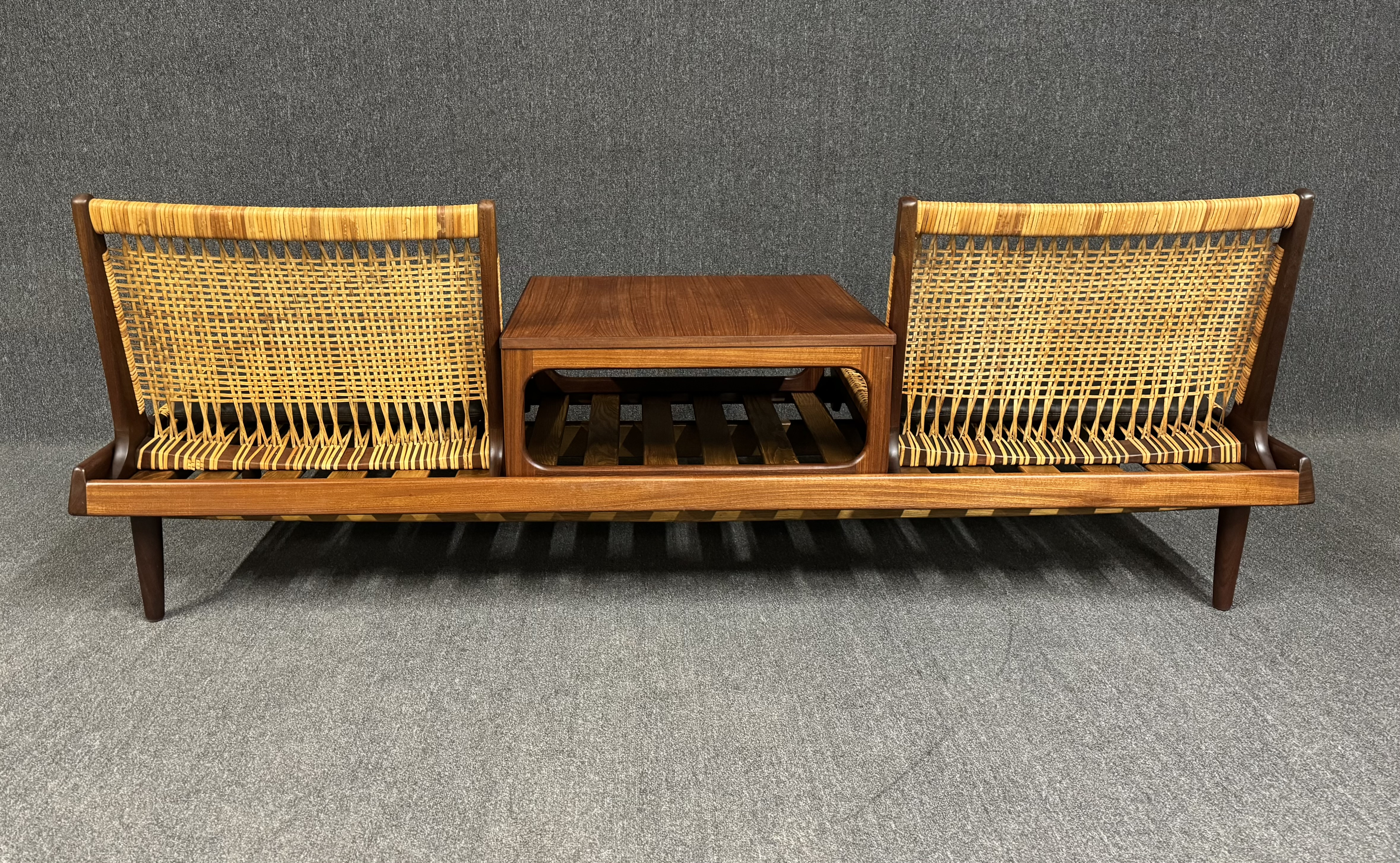 Vintage Danish Mid Century Modern Teak Tv161 Modular Bench by Hans