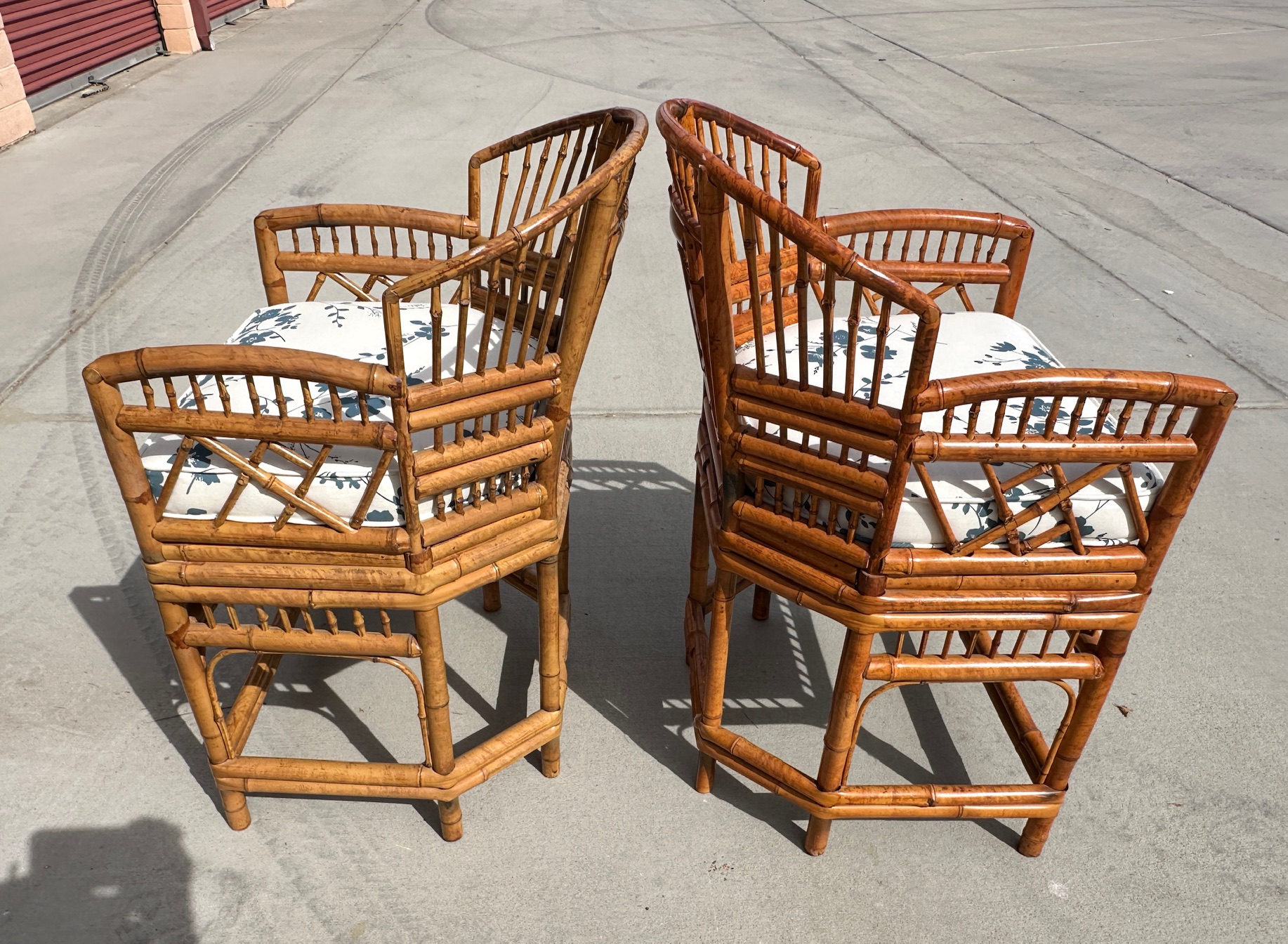 Pair of Brighton Pavilion Style Chairs Rattan/Bamboo Chairs Chairish