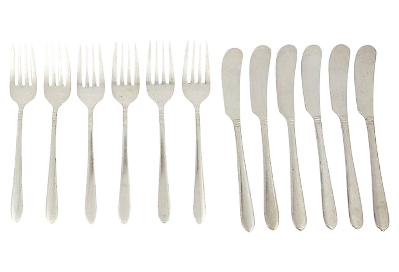 Antique SilverPlate Flatware a Set of 12 Chairish