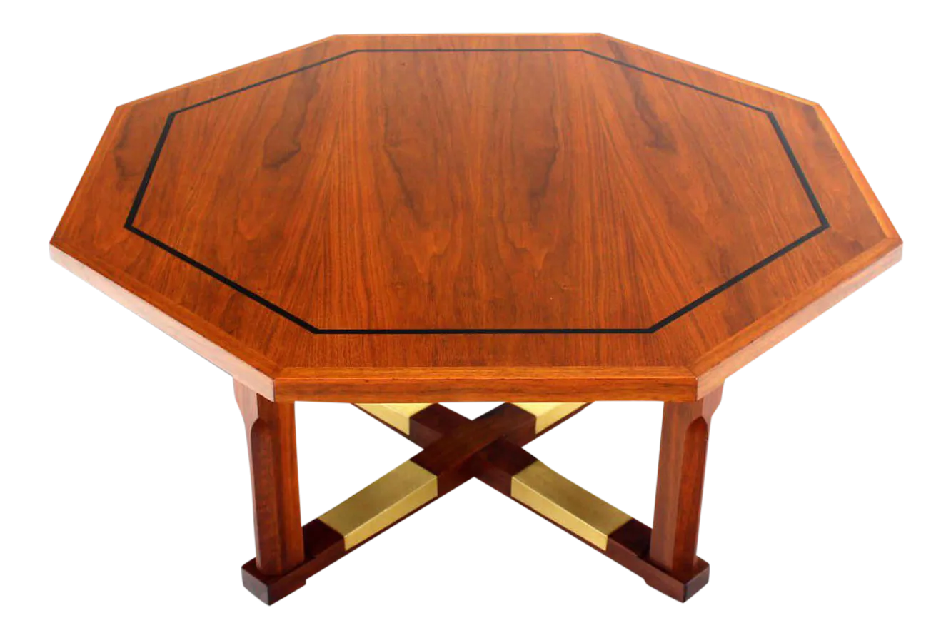 MidCentury Modern Walnut Hexagon Coffee Table Chairish
