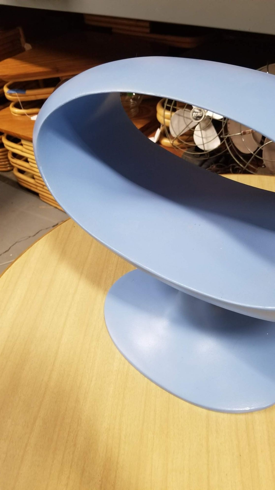 Y2k Space Age Mod Side Pedestal Table by William Emmerson | Chairish