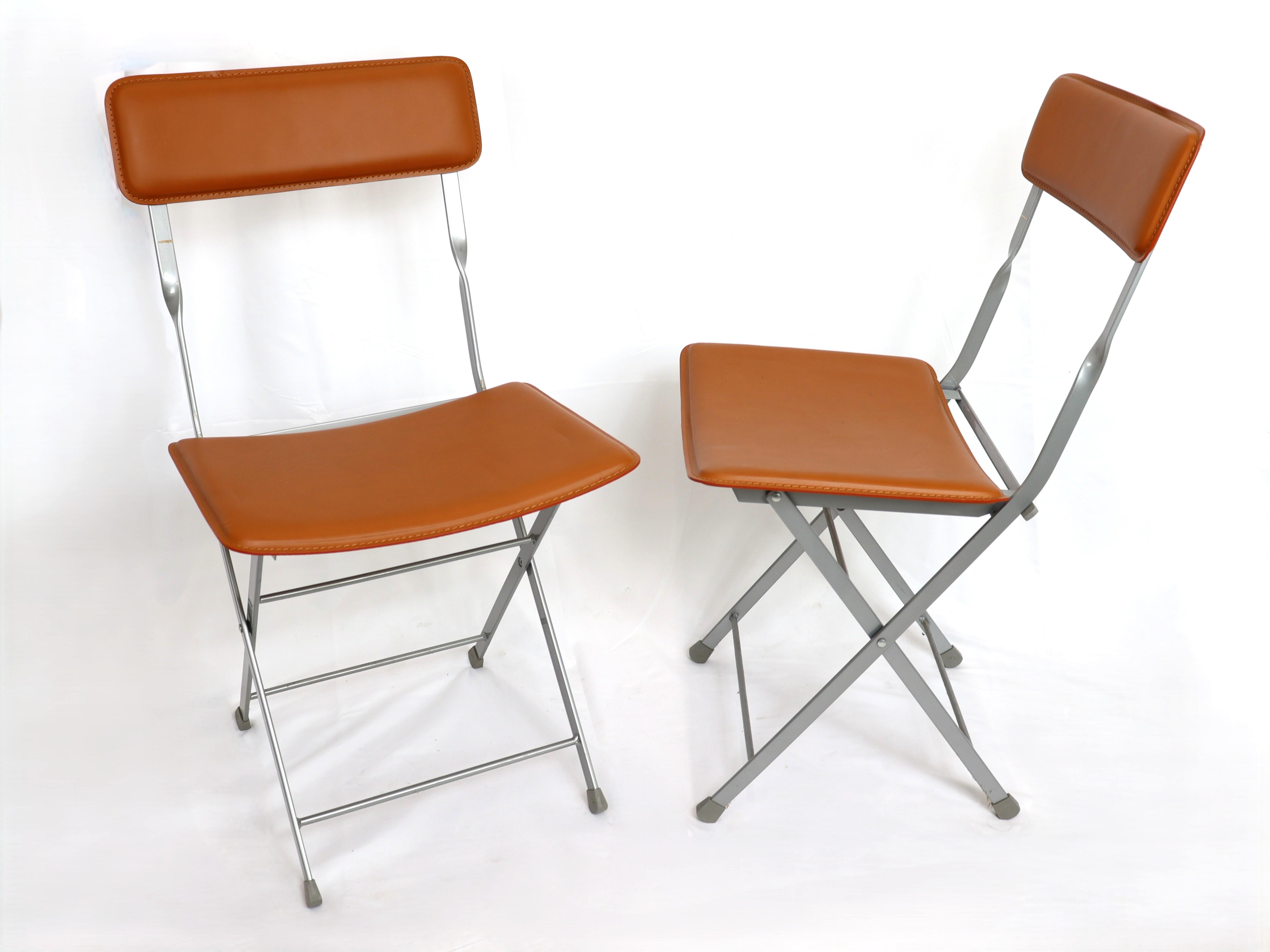 Modern Design Within Reach DWR Lina Folding Italian Chairs A