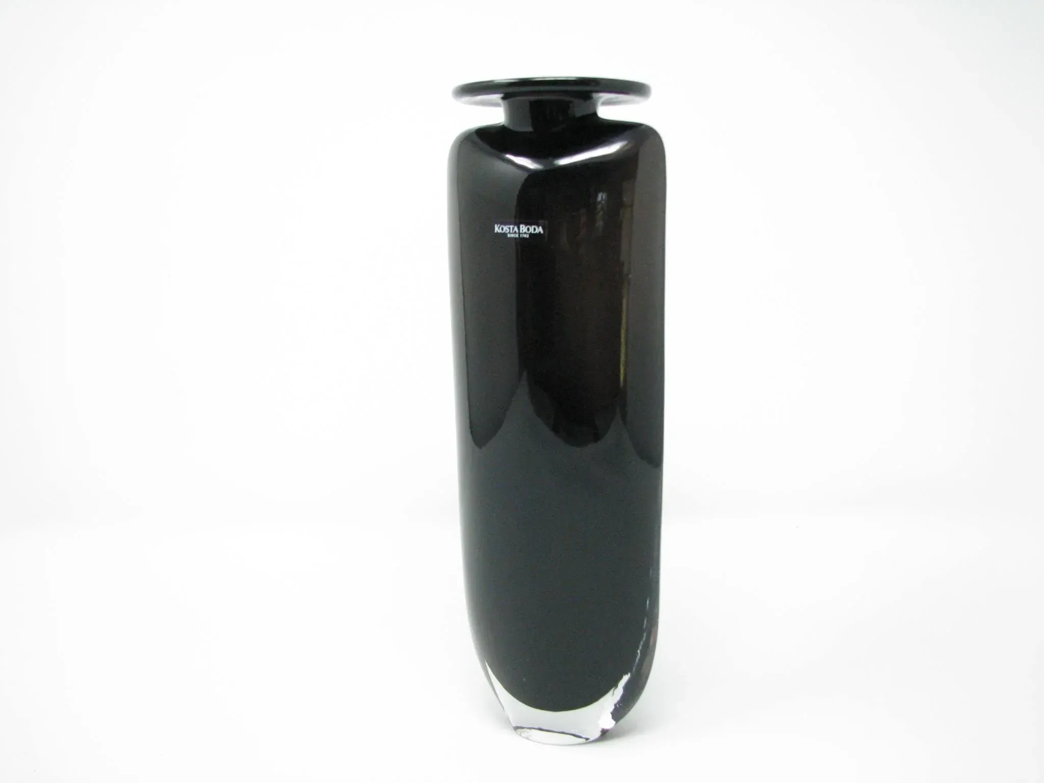 Vintage Kosta Boda Kjell Engman Dark Amethyst Shoulder Vase