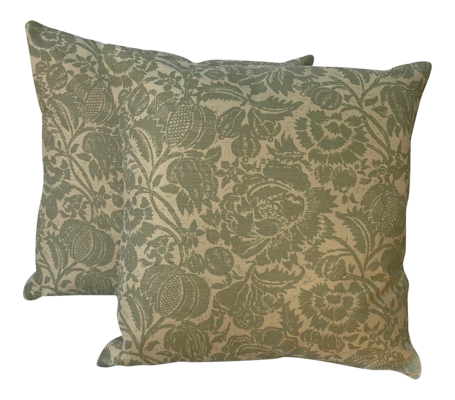 Floral Bennison Linen Pillows a Pair Chairish