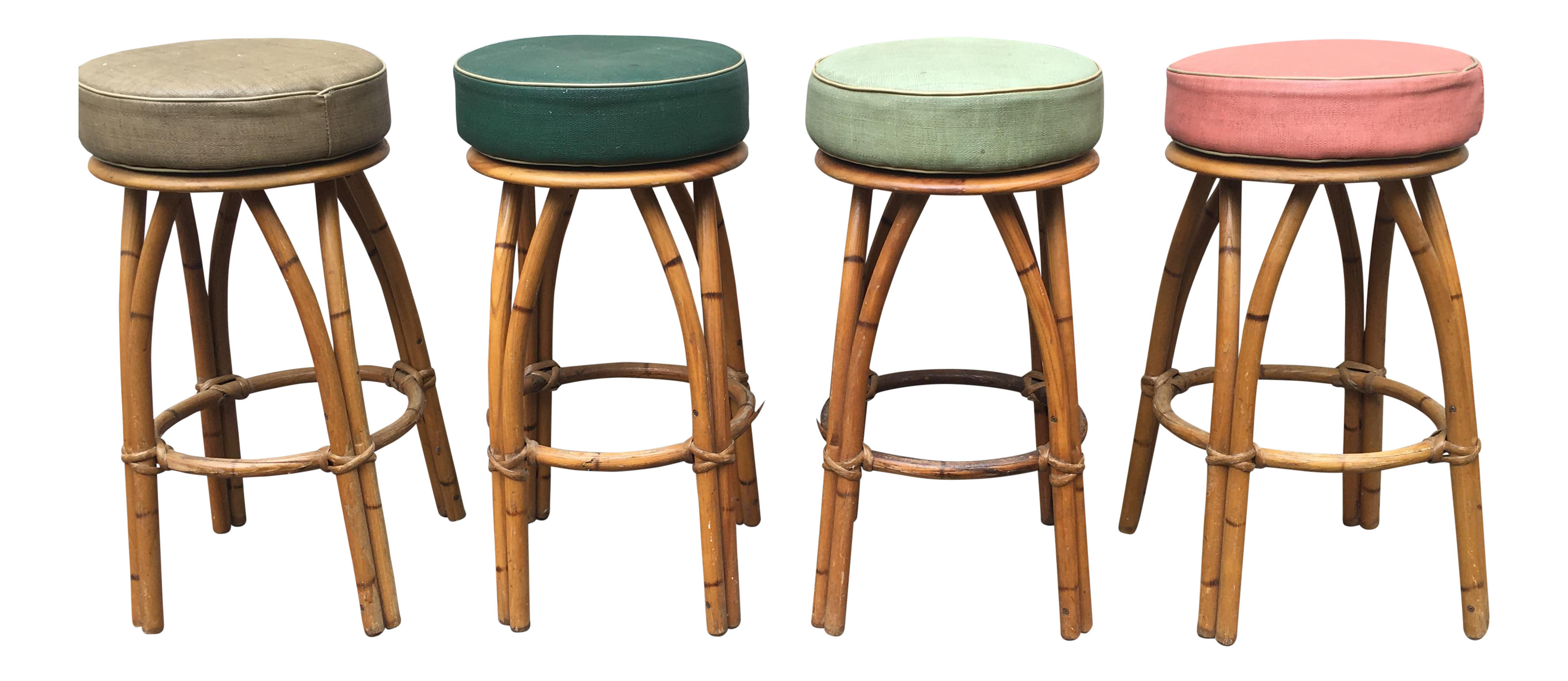 Heywood Wakefield Bamboo Barstools Set of 4 Chairish