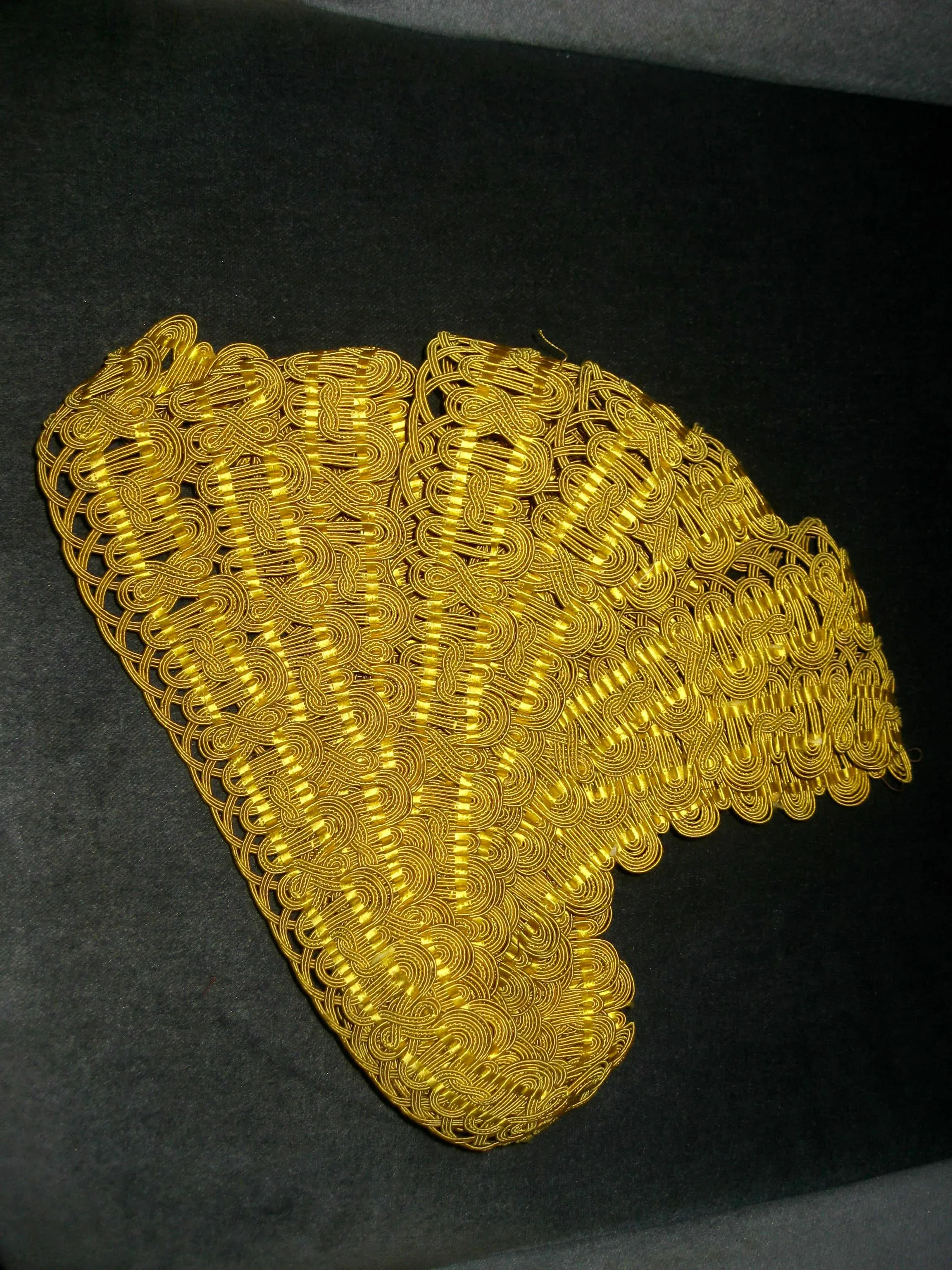 French Large Yellow Silk Trim Circa 1780 - 5 Yards