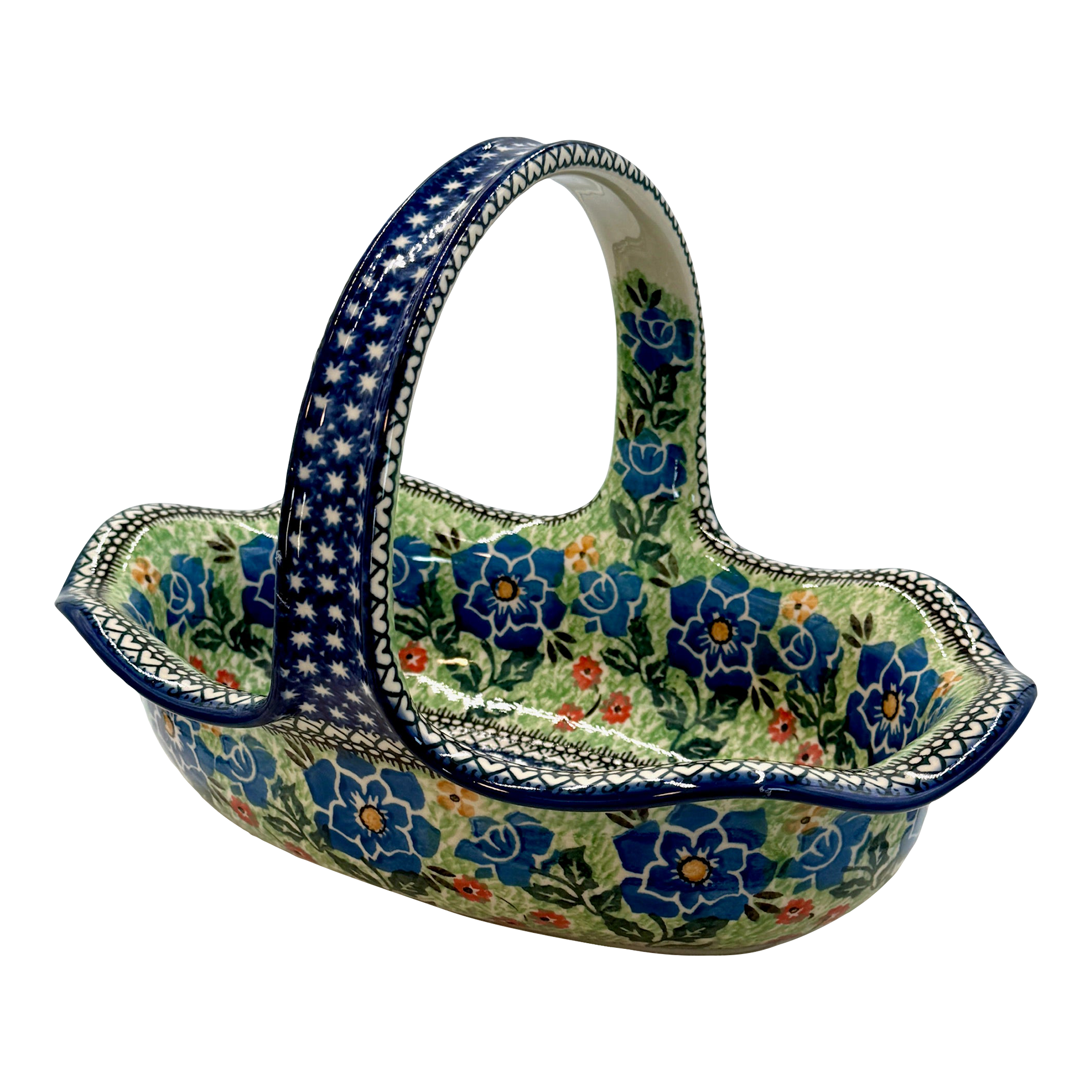 Polish Pottery' Unikat 'Presence of Love'' Limited Edition Basket