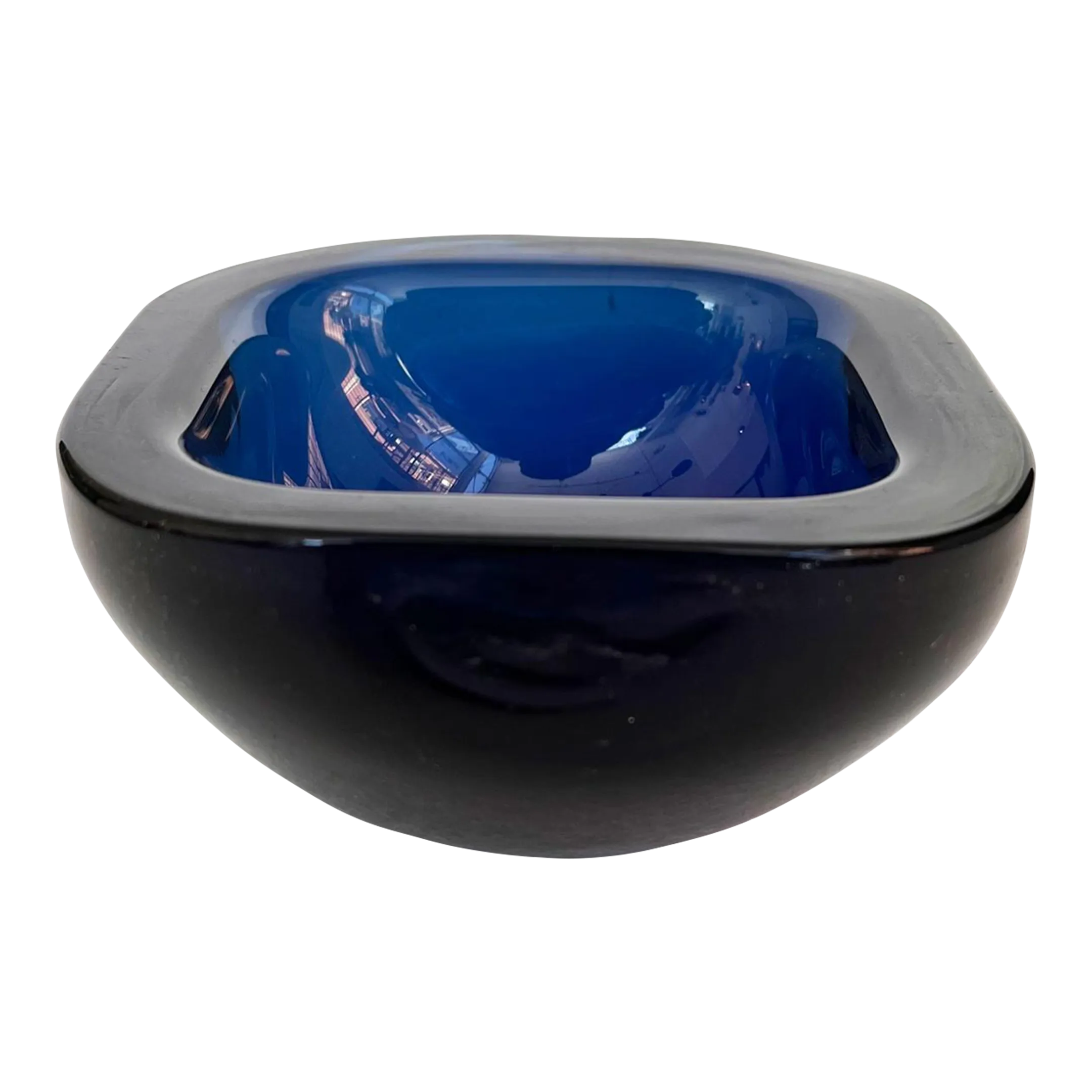 1960s Blue Murano Glass Bowl by Gino Cenedese Chairish