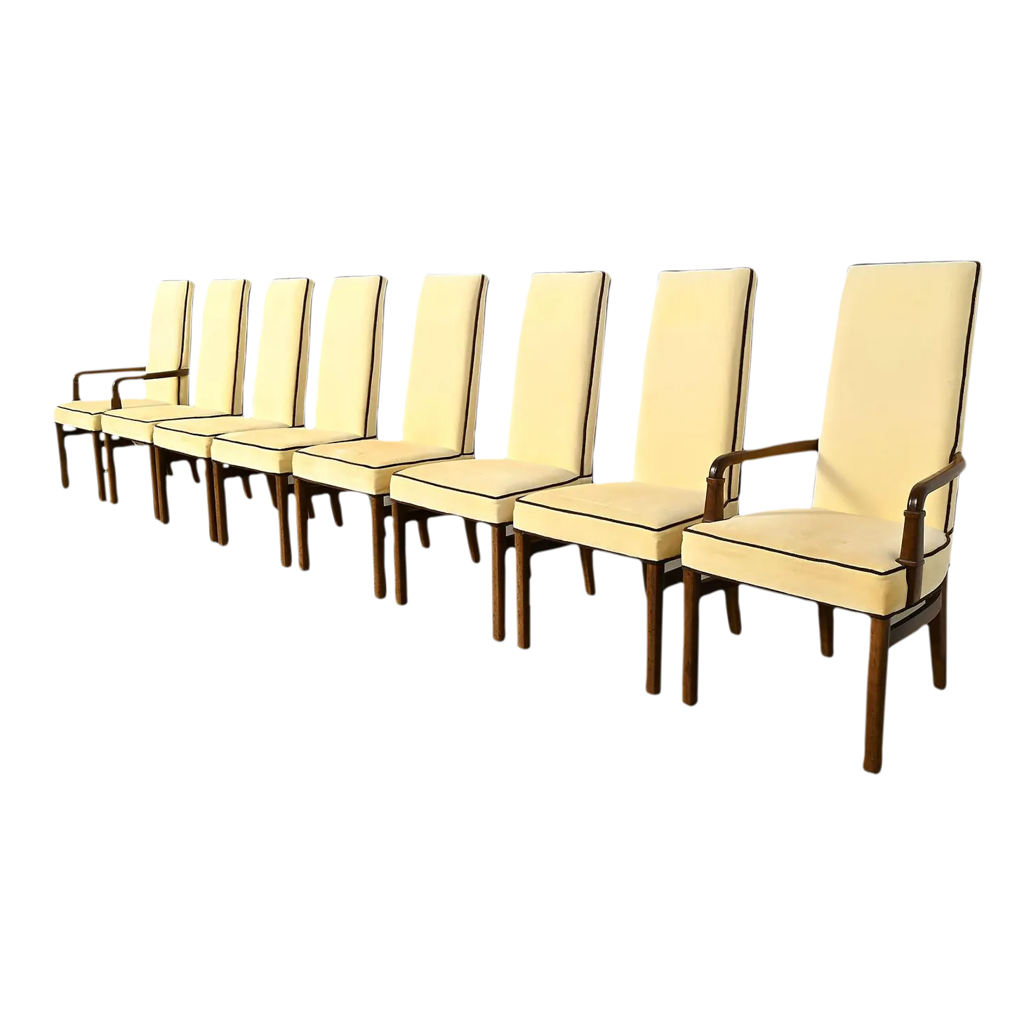 Vintage Drexel Heritage Dining Chairs Set of 8 High Back Chairs Chairish